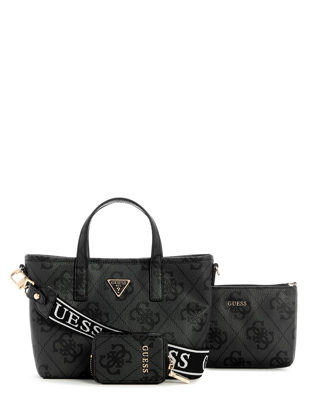 Charcoal Grey Printed Latona II Mini Tote Bag