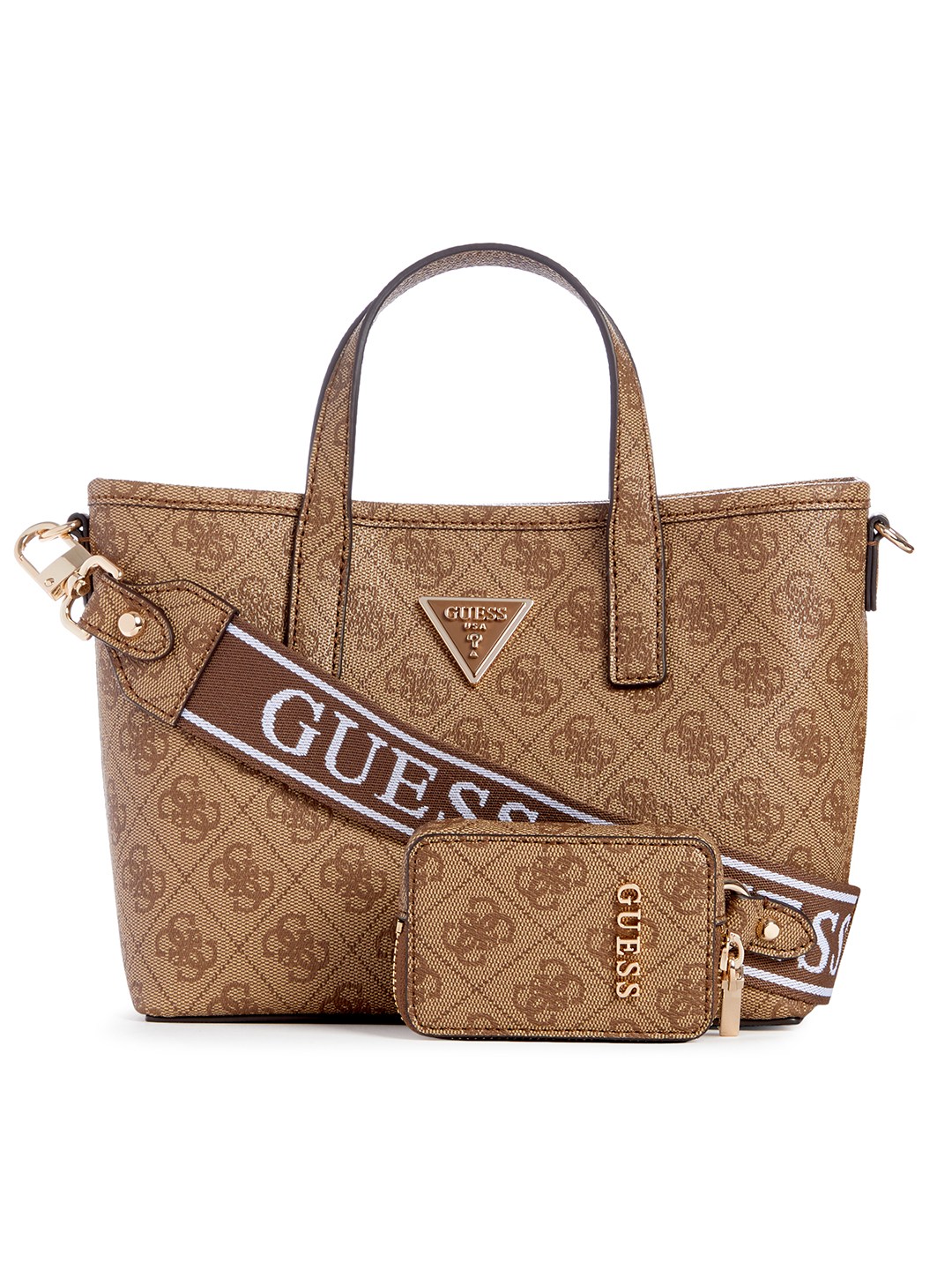 Latte Logo Solid Latona Mini Shoulder Bag With Pouch