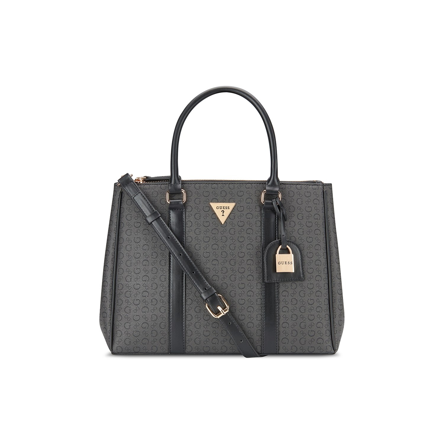 Guess Monogram Grimball Large Satchel Bag