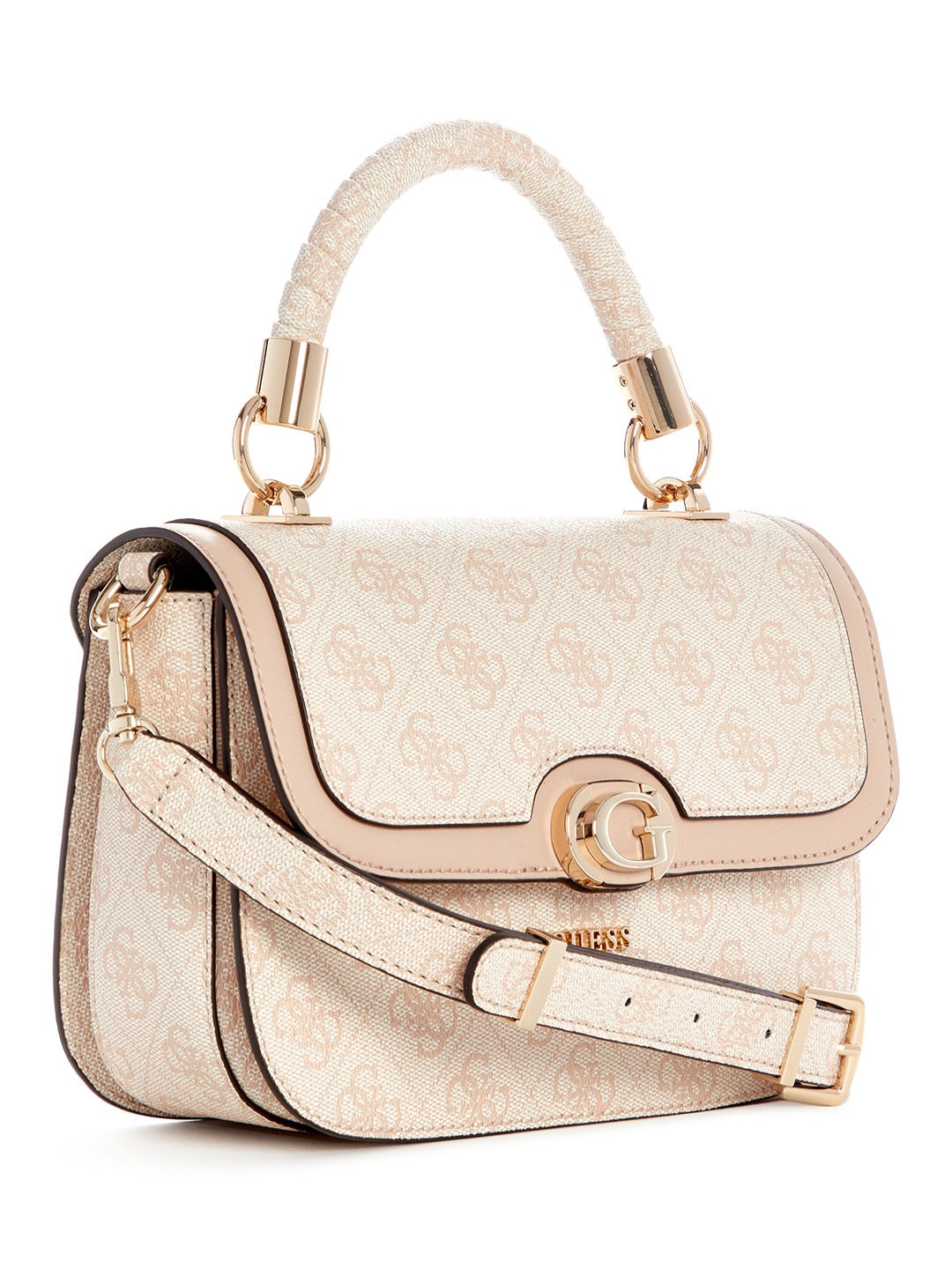 Sand Logo Printed Orlina Logo Top Handle Satchel Bag