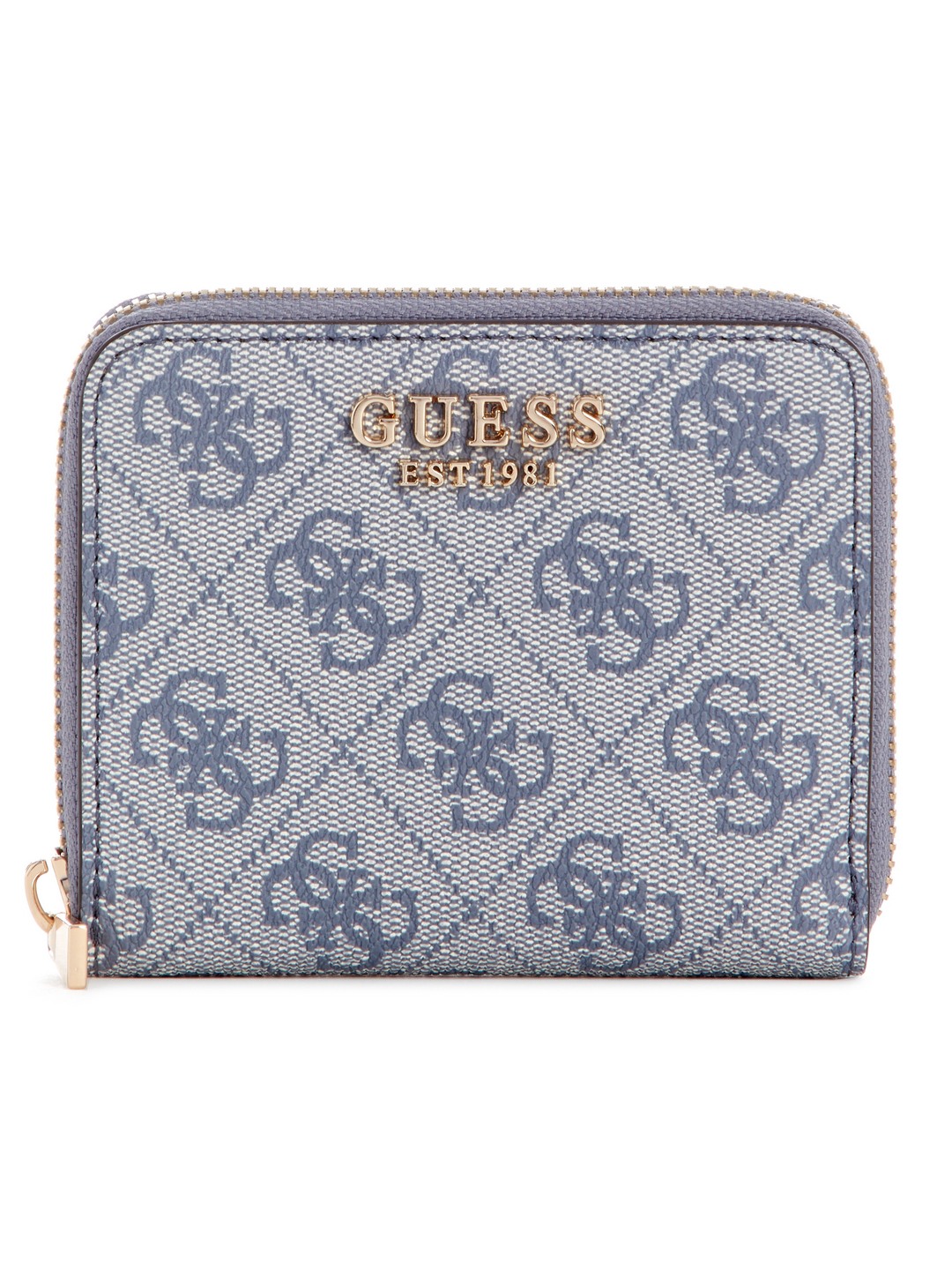 Guess Slate Logo Printed Katya Small Zip Around Wallet