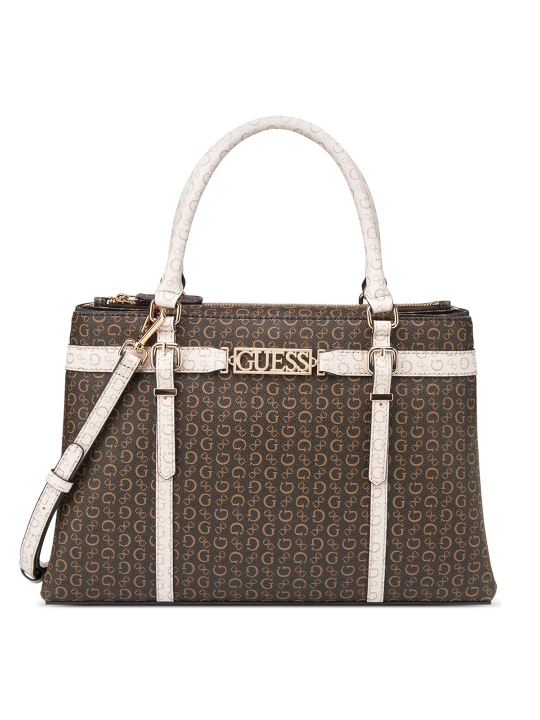 Brown Printed Perrez Satchel Bag