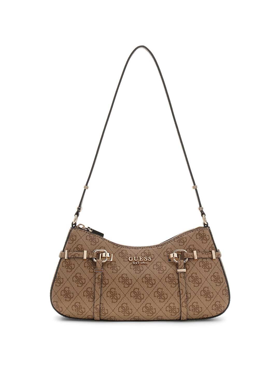 Women's Latte Printed Pu Leona Logo Shoulder Bag