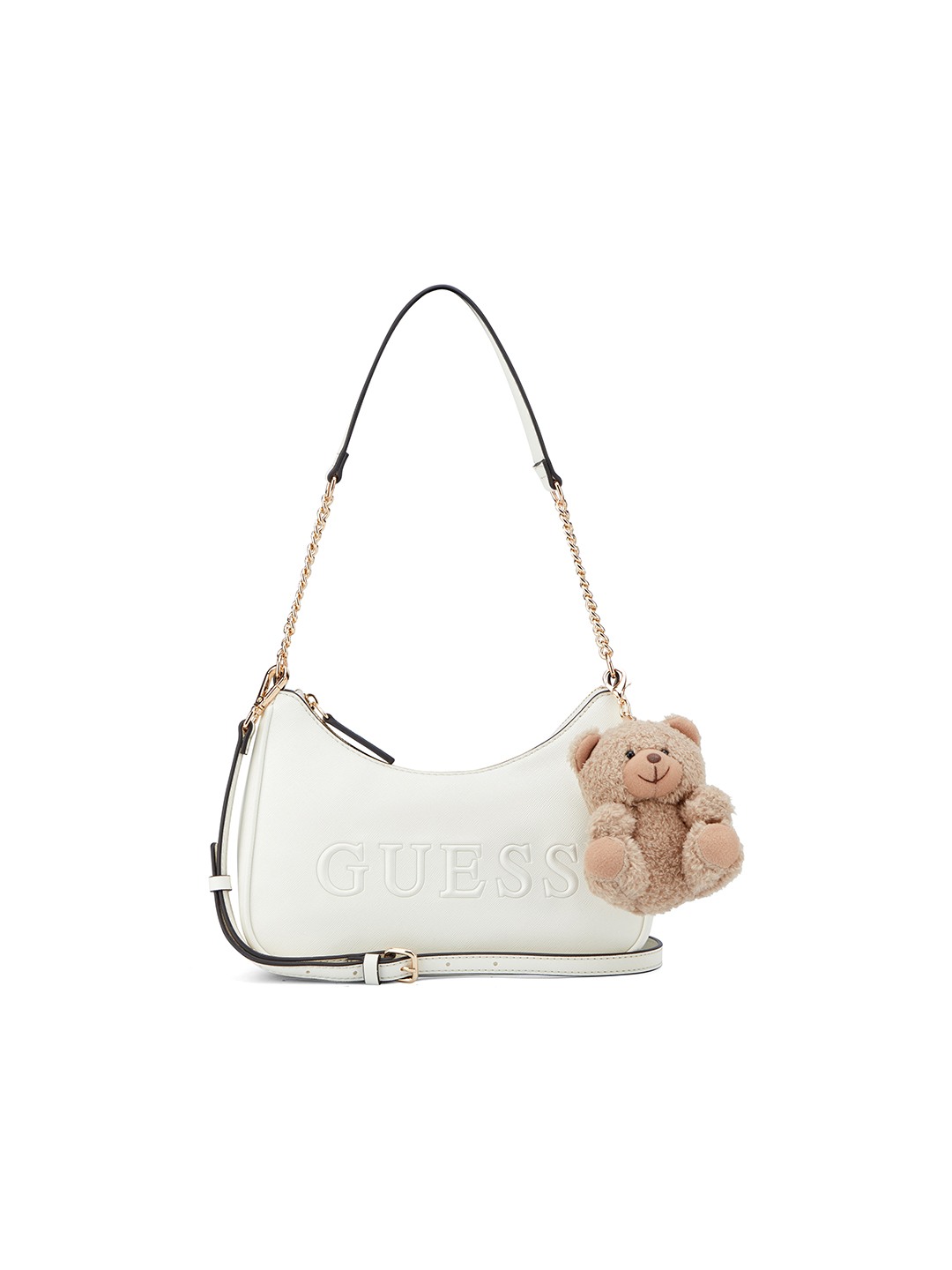 Cream Solid Zipper Havanna Crossbody Bag
