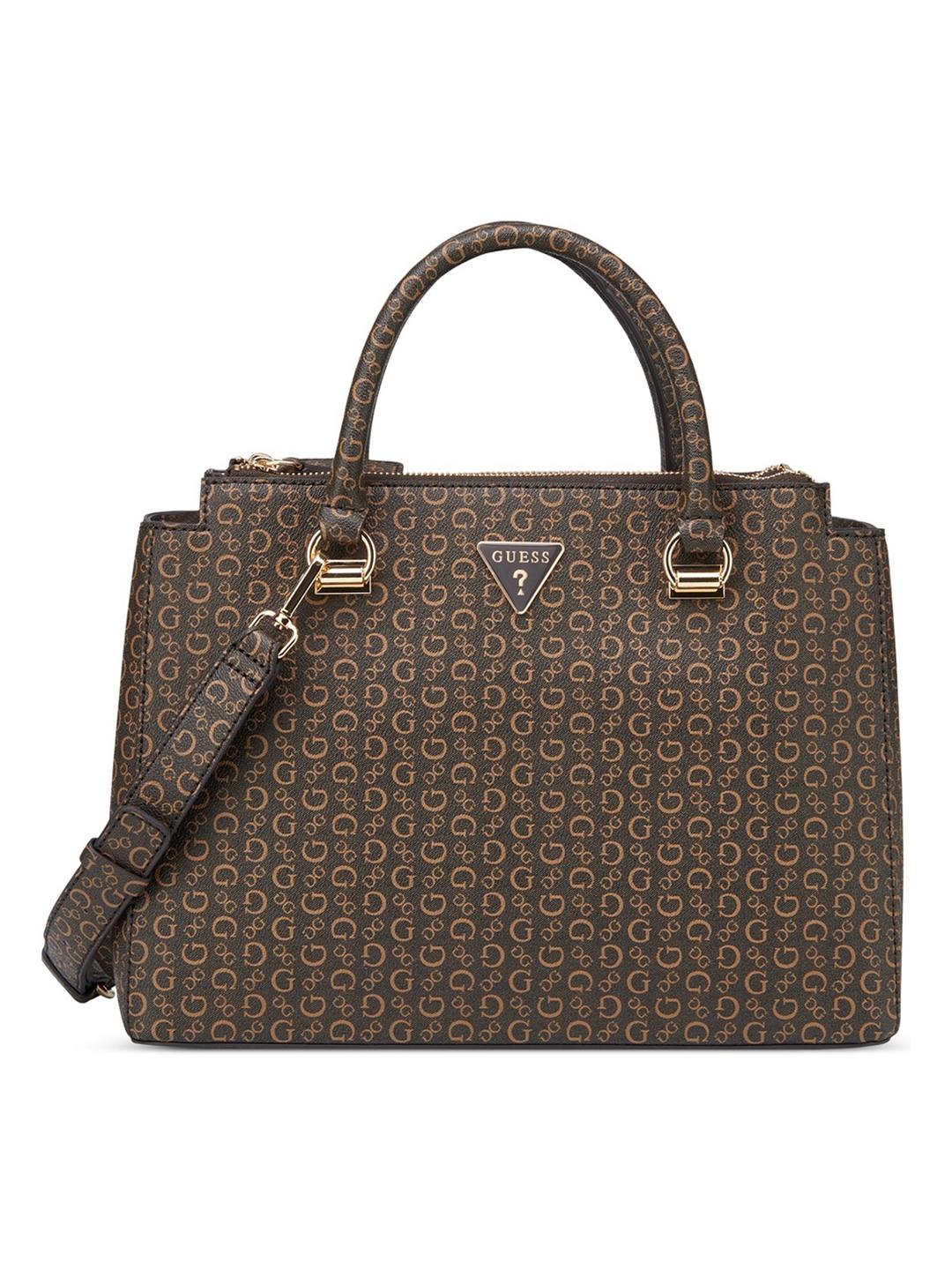 Brown Printed Phyllis Satchel Bag