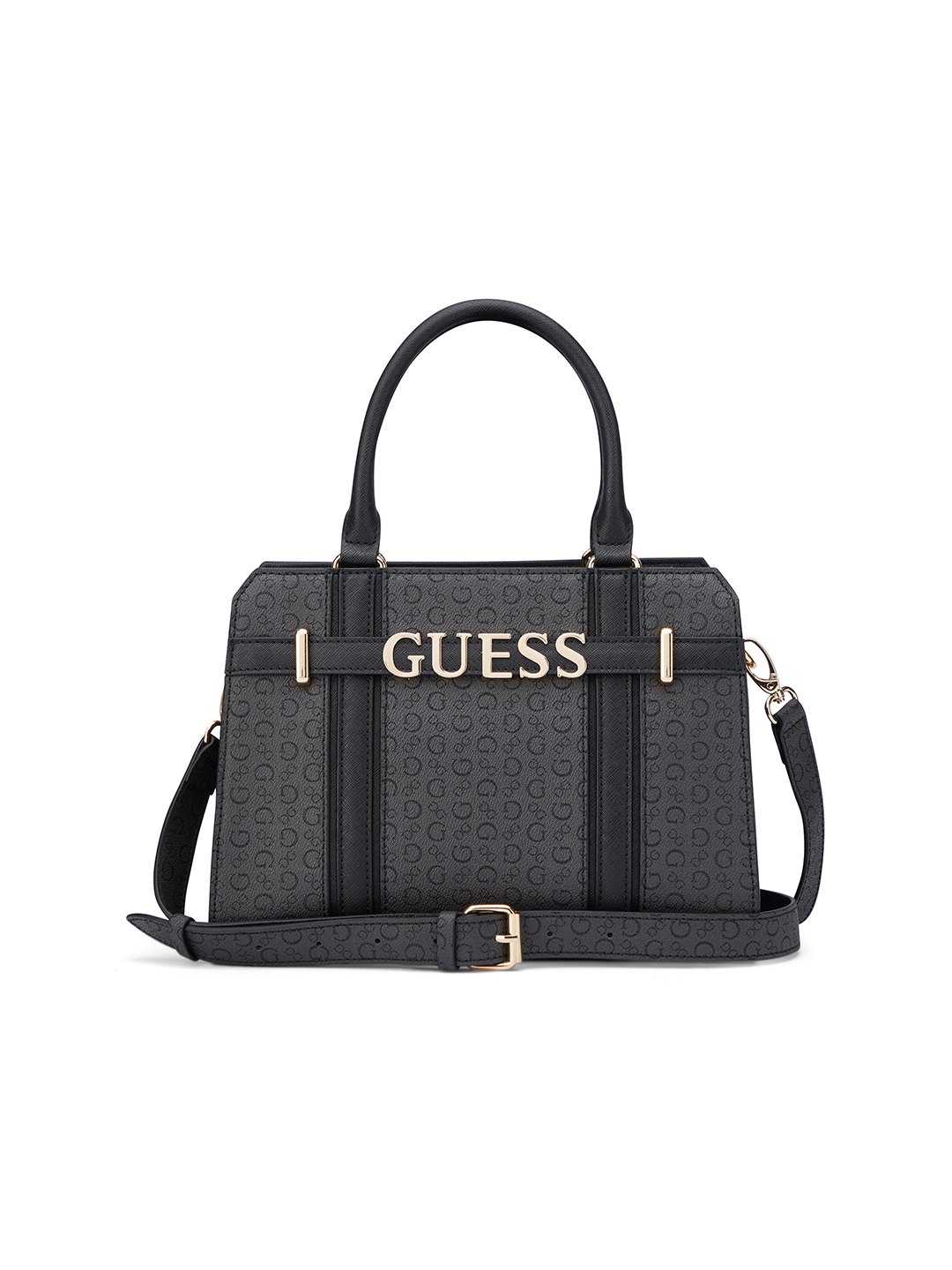 Coal Printed Zipper Lisbeth Satchel Bag
