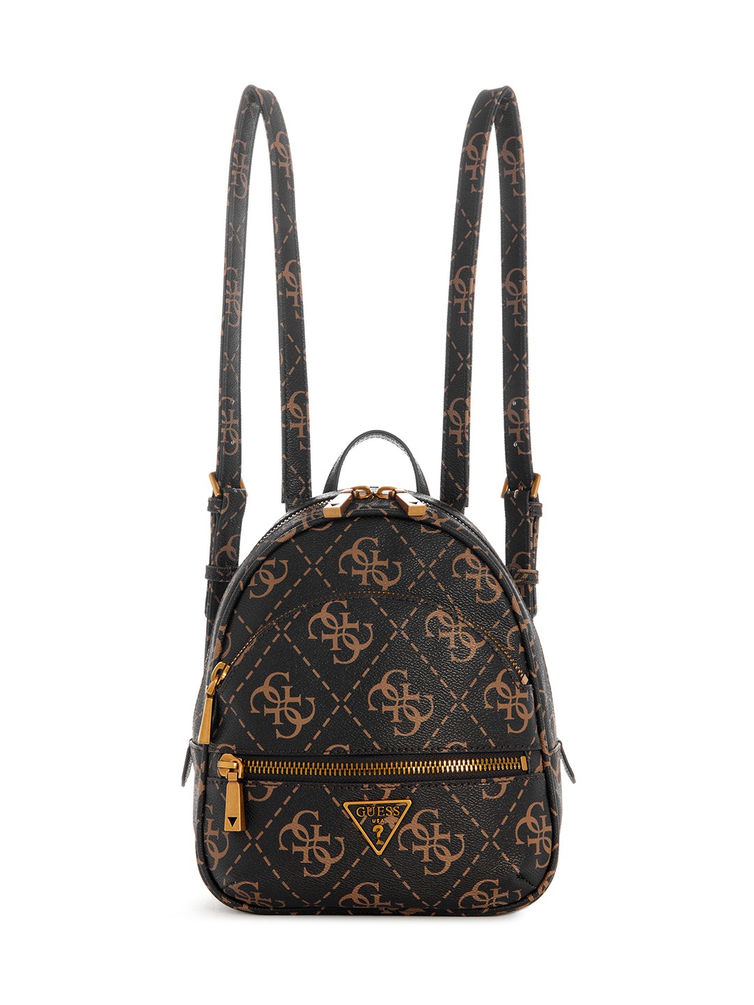 Brown Logo Printed Manhattan Backpack