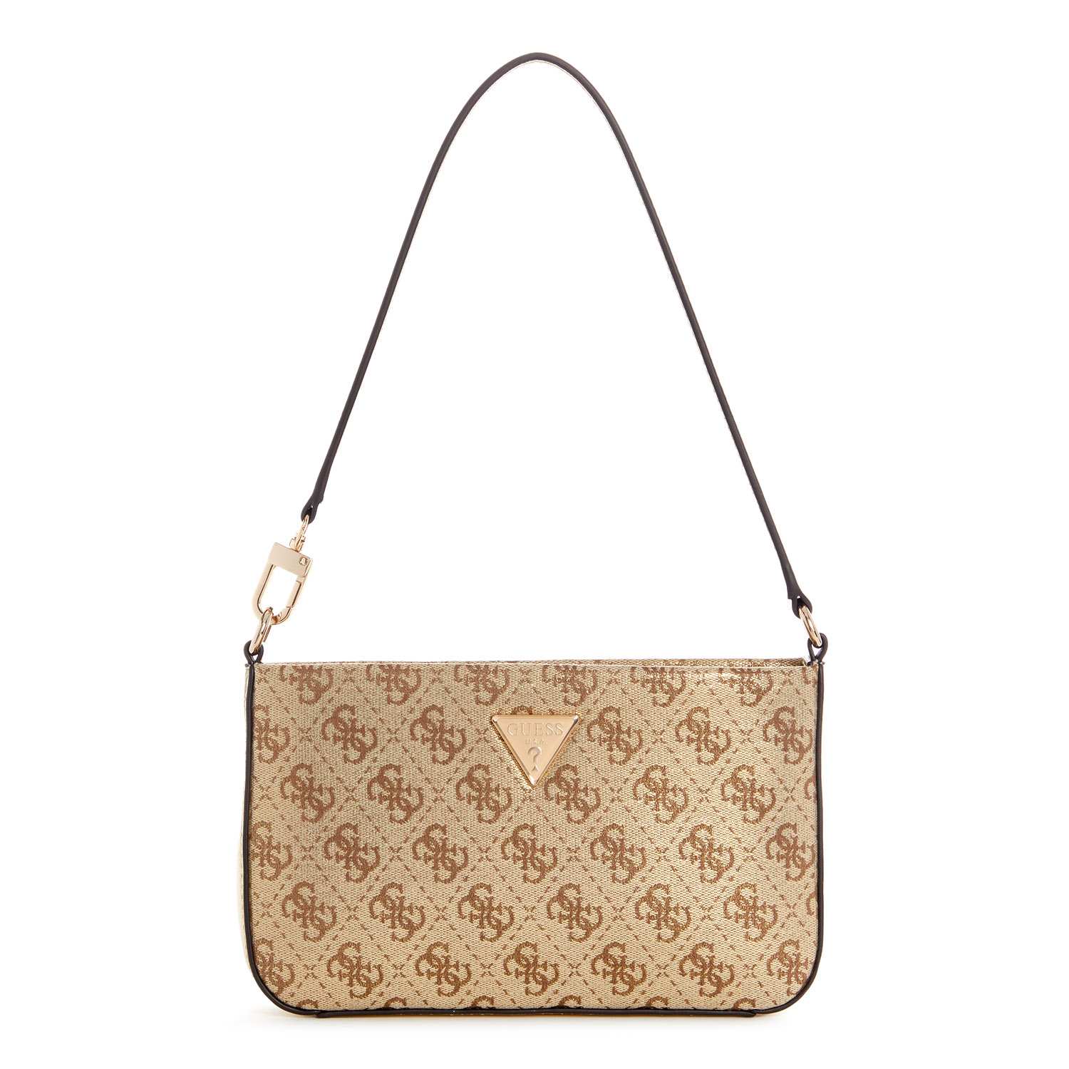 Guess Women's Brown Polycotton Printed Shoulder Bag