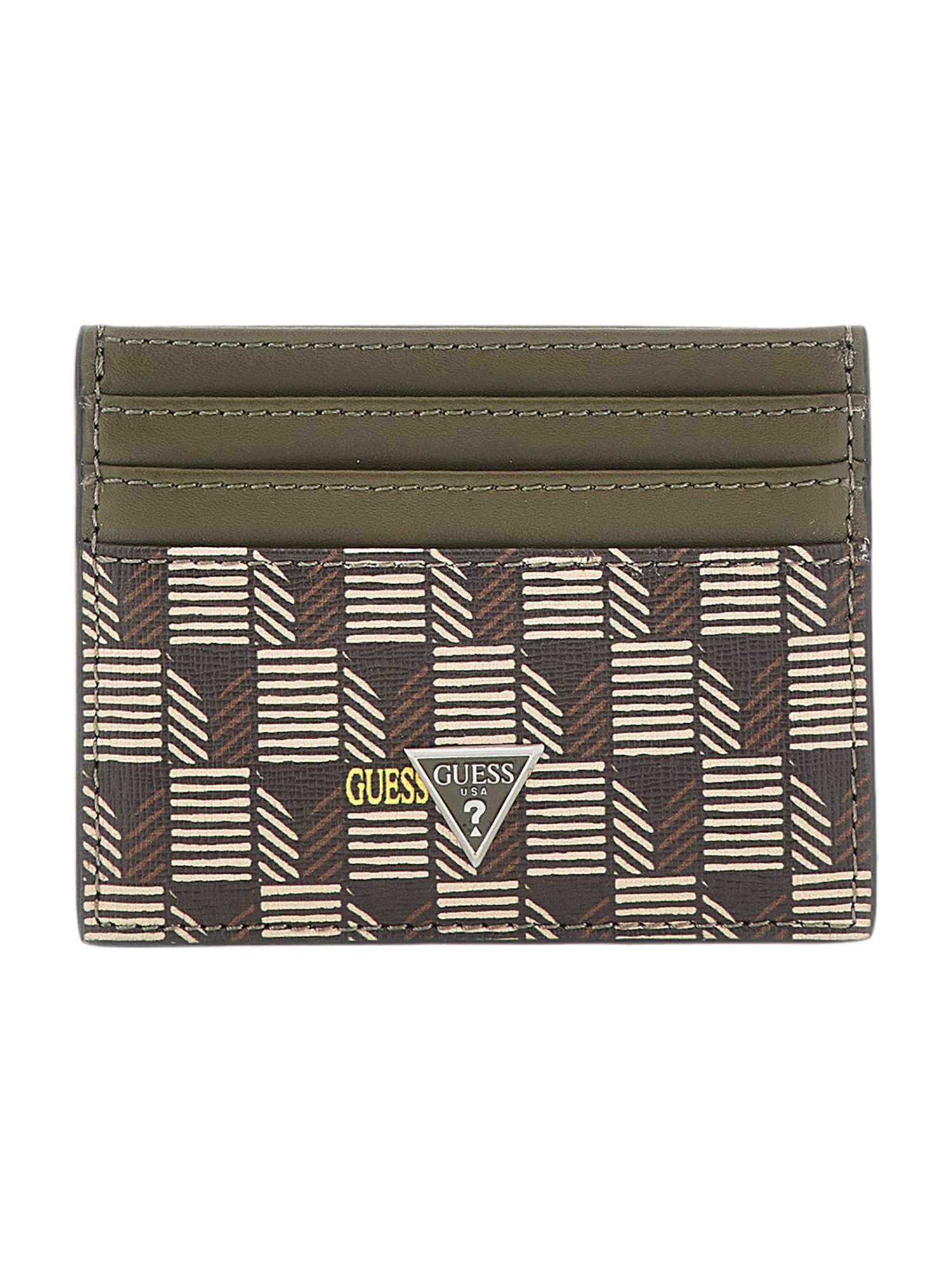 Guess Brown Polyurethane Card Case