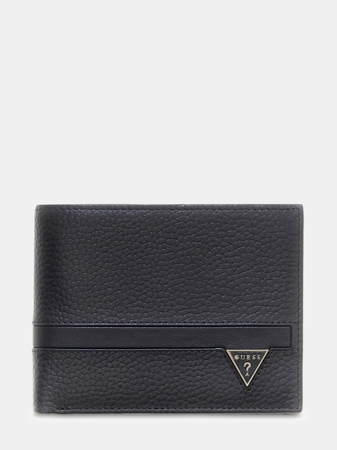 Guess Men Monaco Black Flap Closure Solid Bi-Fold Wallet