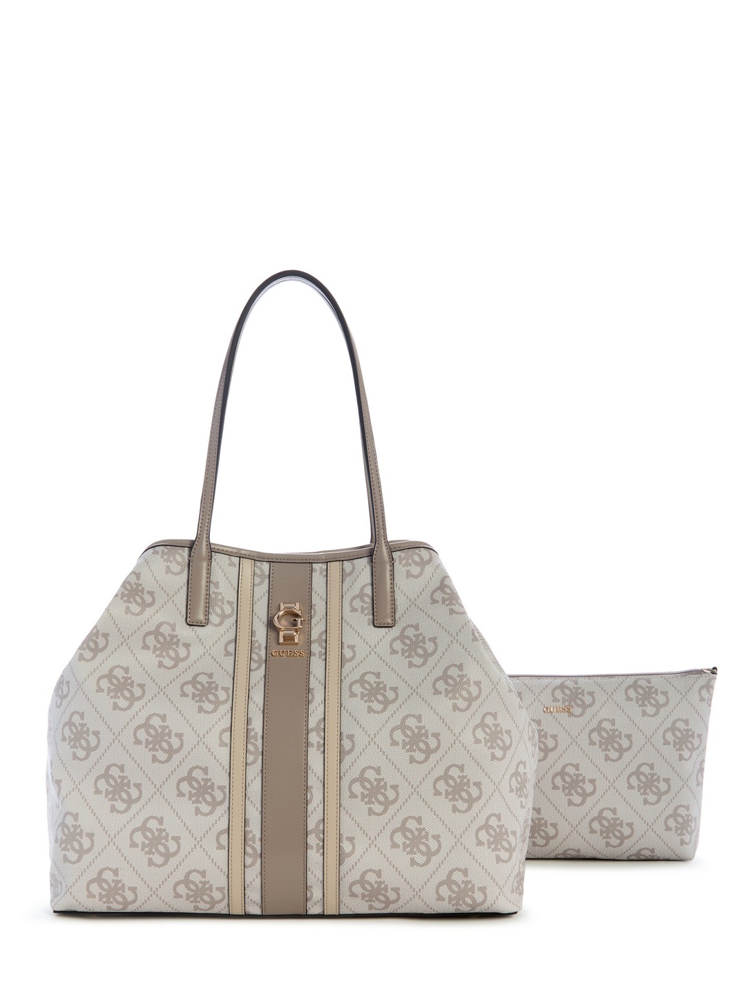 Dark Taupe Logo Geometric Erenia Large 2 In 1 Tote Bag With Inner Bag