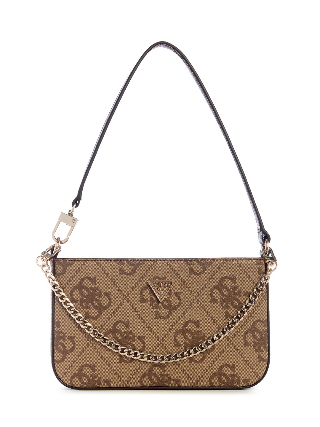 Latte Logo Printed Zipper Noelle Mini Top Zip Shoulder Bag