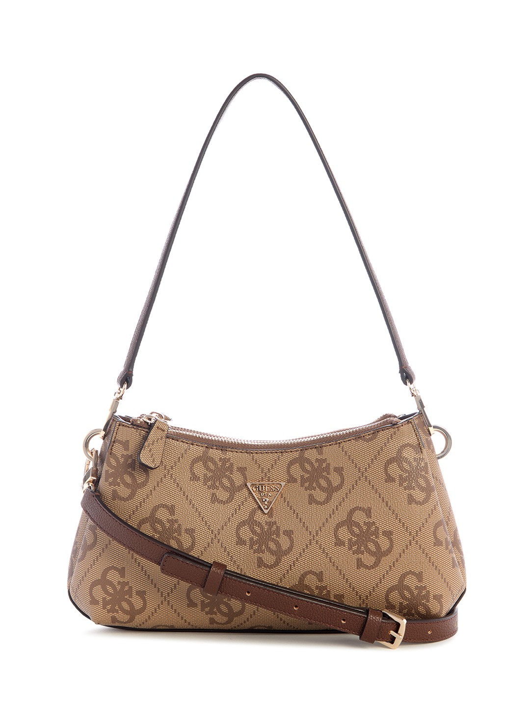 Latte Logo Printed Magnetic Snap Noelle 3 Compartment Mini Crossbody Bag