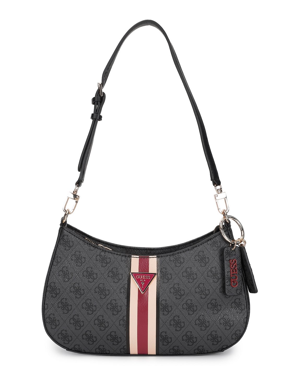 Guess Women Grey Printed Shoulder Bag