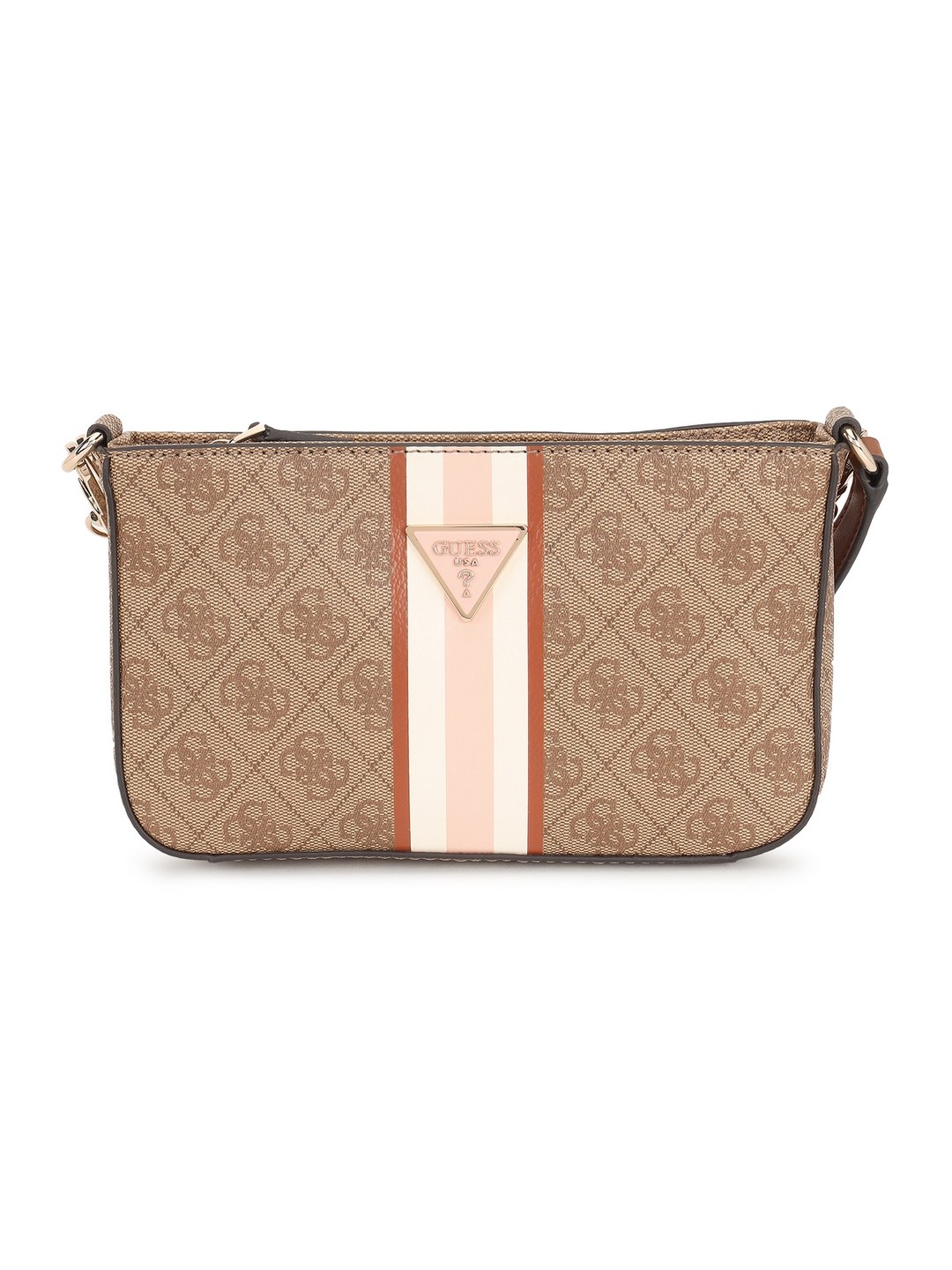 Guess Women Brown Printed Shoulder Bag