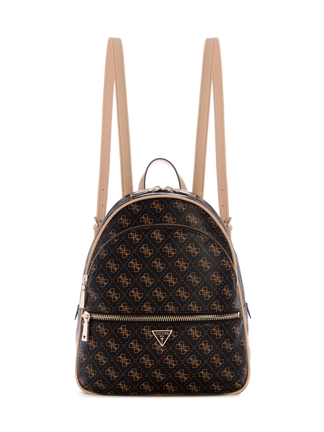 Brown Black Geometric Manhattan Large Backpack