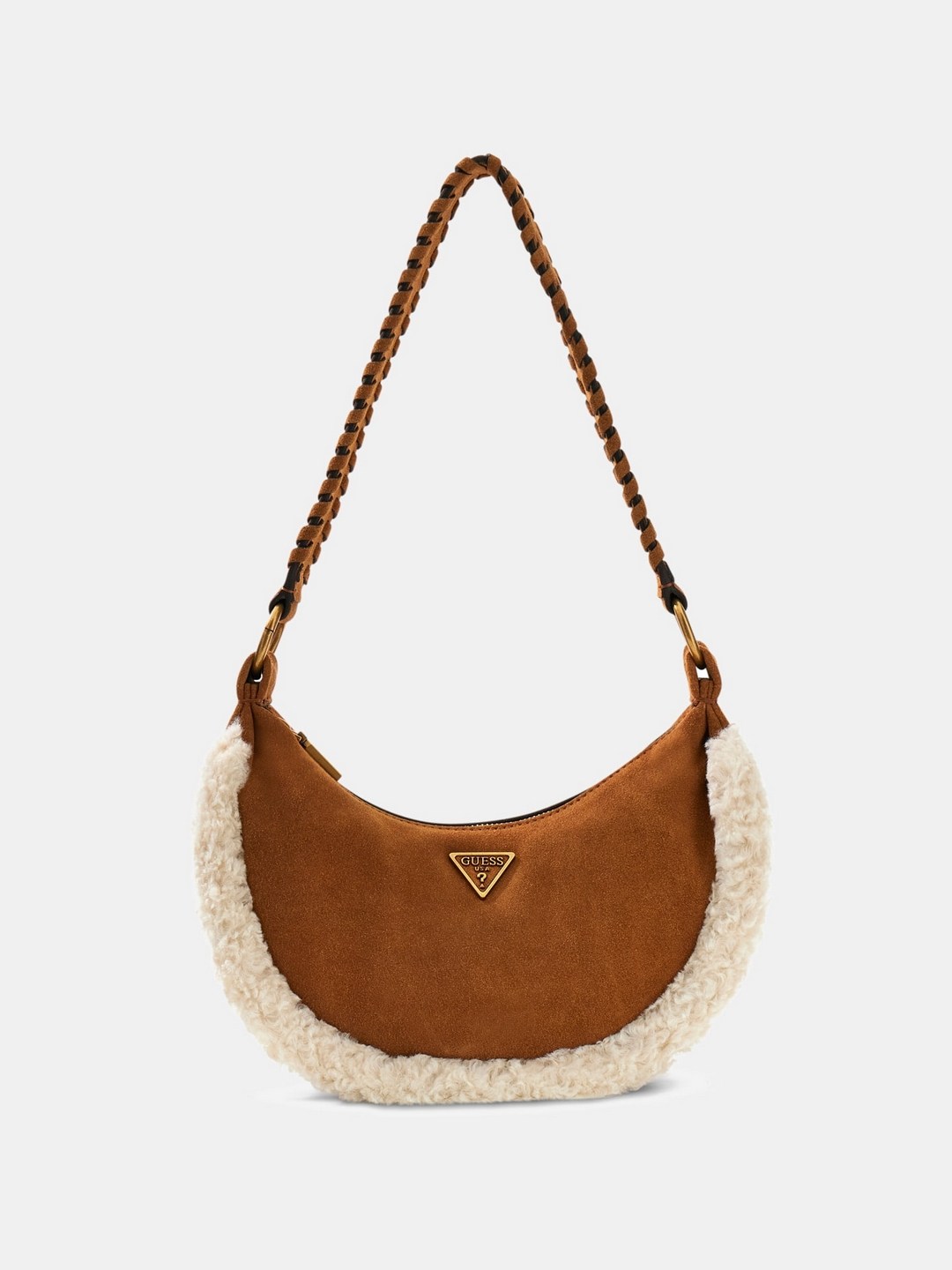 Brown Solid Amita Hobo Bag