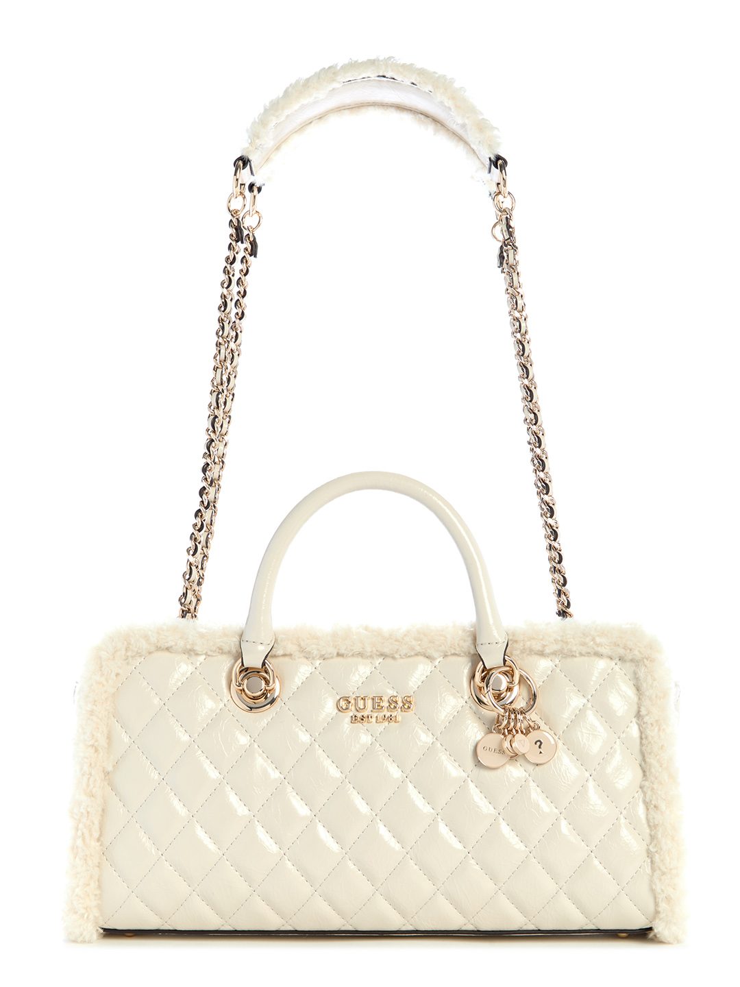 Guess Women Quilted Cristi Convertible Satchel Bag