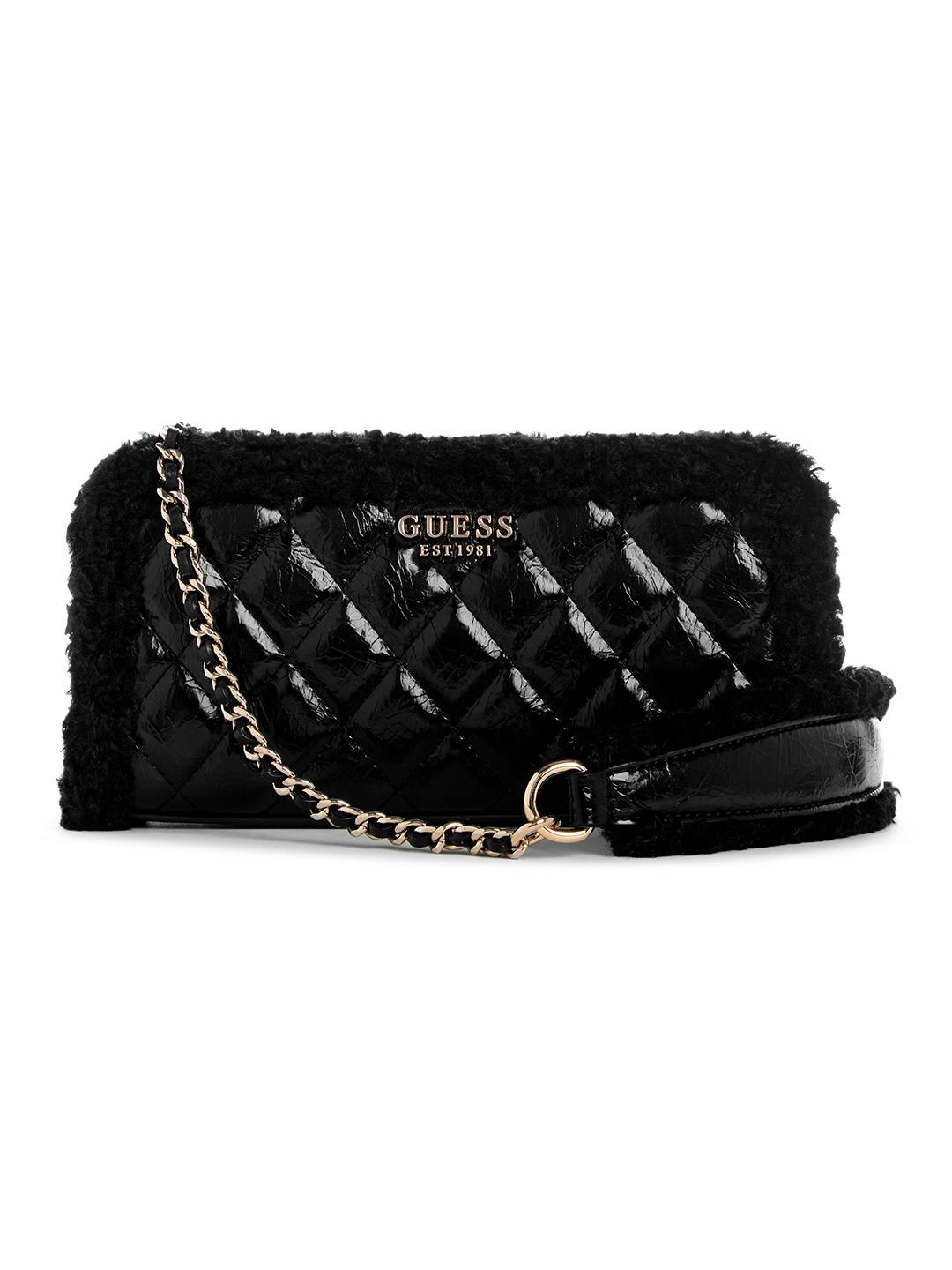 Guess Women Quilted Cristi Top Zip Mini Crossbody Bag