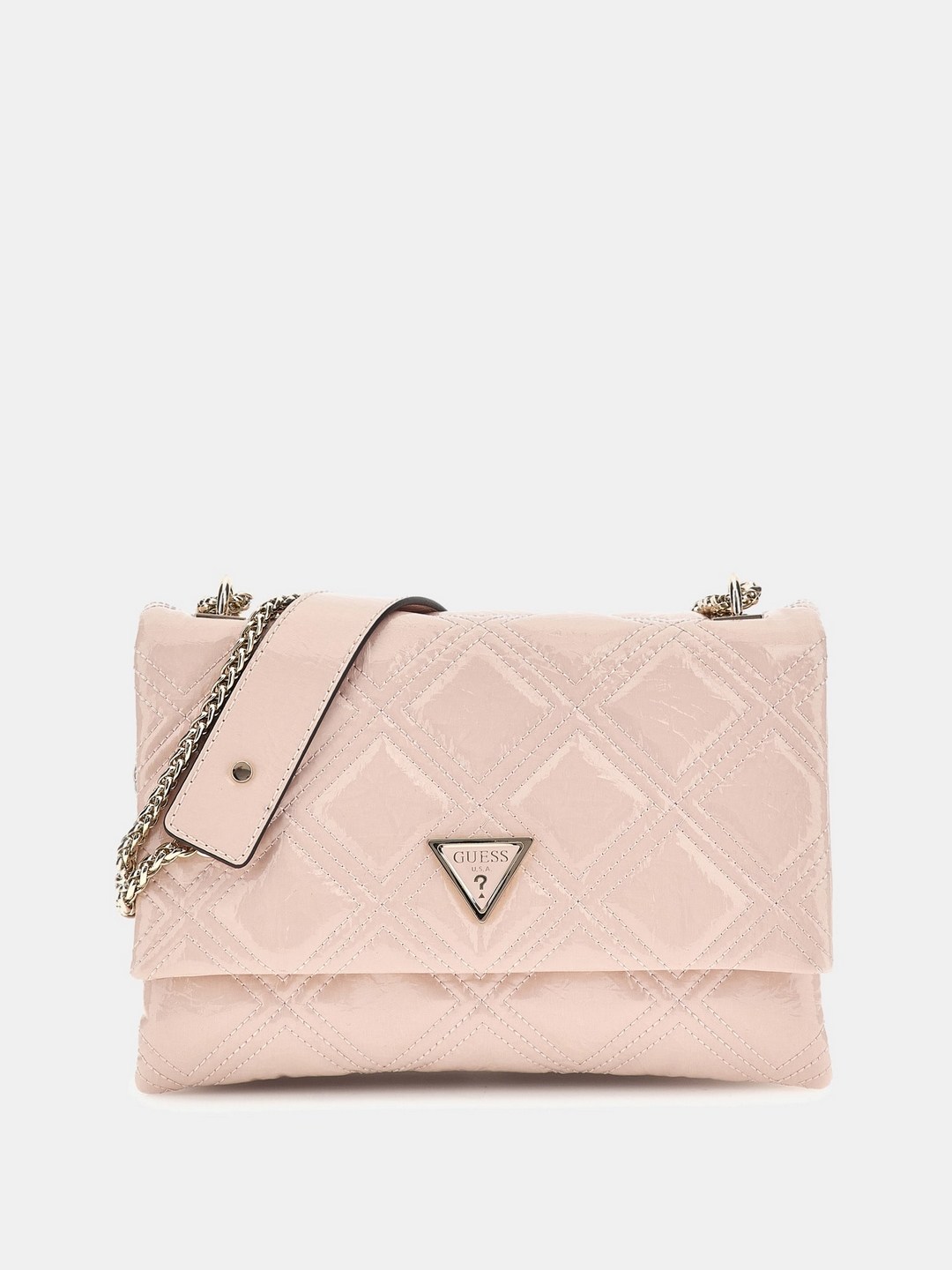 Guess Women Pink Quilted Crossbody Bag