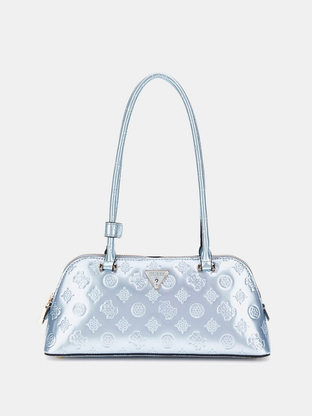 Guess Powder Blue Logo Embossed Arnela Shoulder Bag