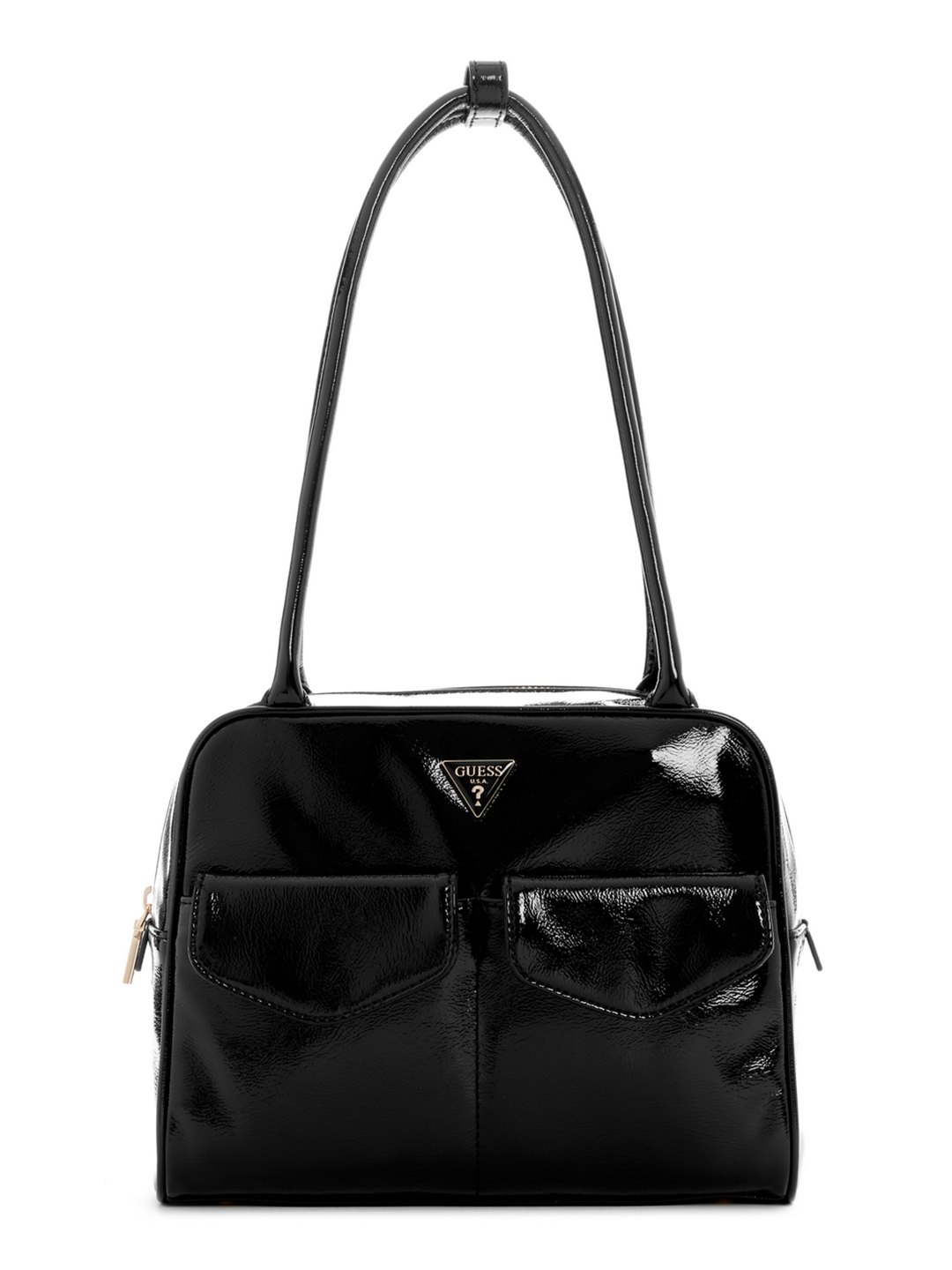 Black Solid Waldena Shoulder Bag