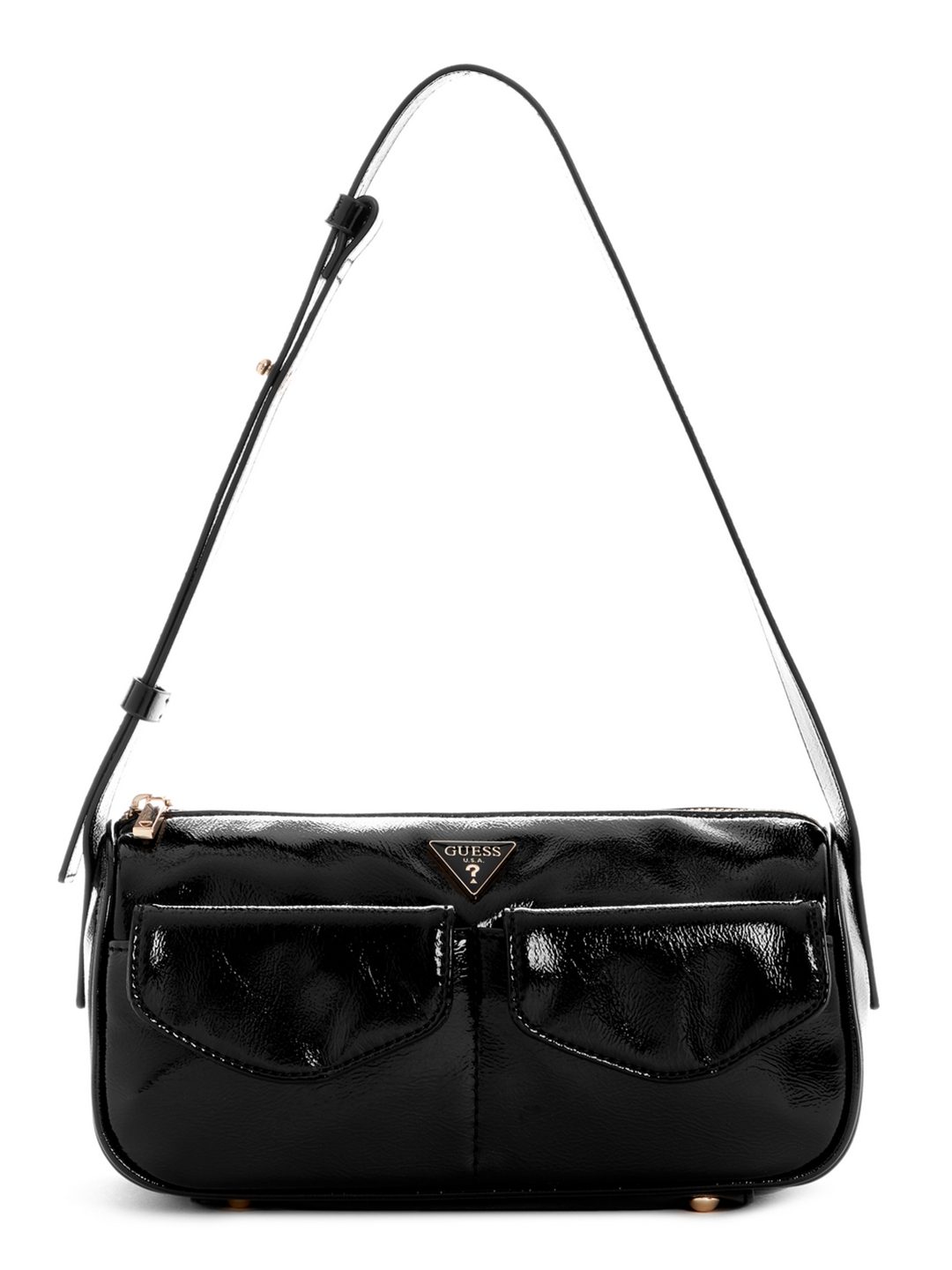 Black Solid Waldena Small Shoulder Bag