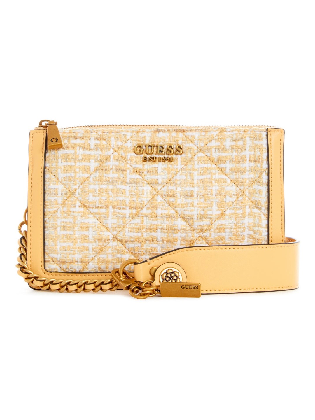 Pale Peach Quilted Abey Multi Shoulder Bag