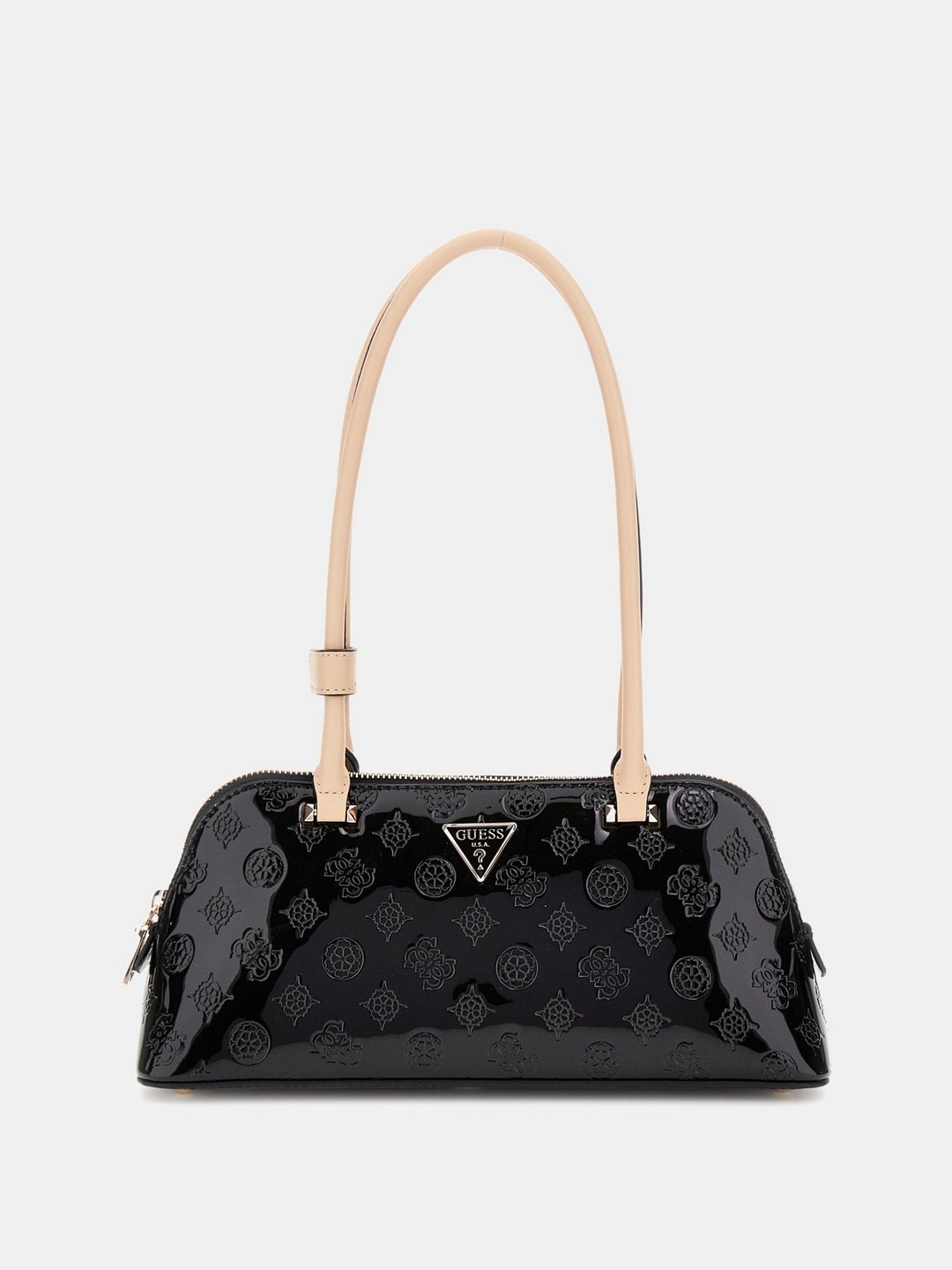 Guess Black Logo Embossed Arnela Shoulder Bag