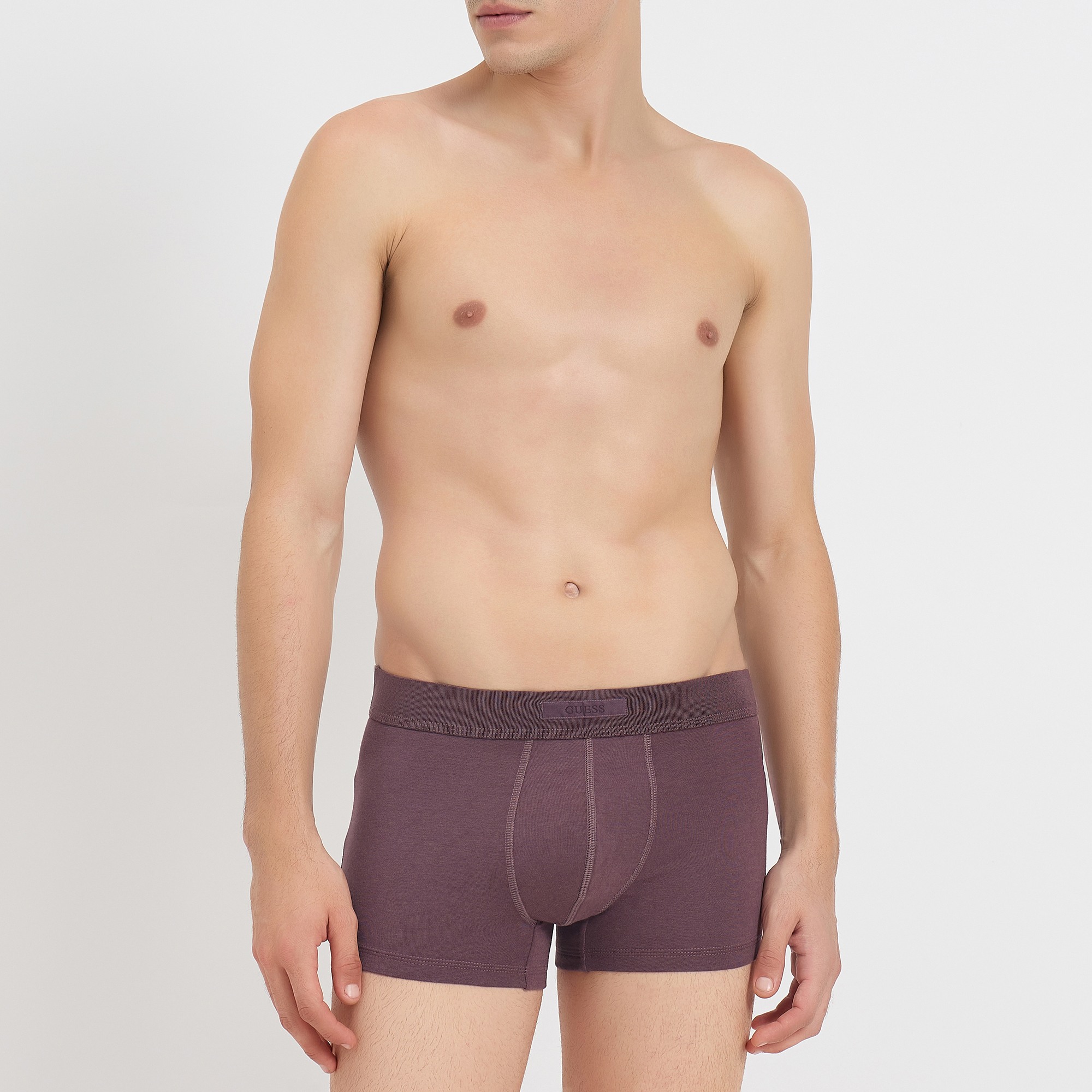 Guess Men Solid Elasticated Trunks