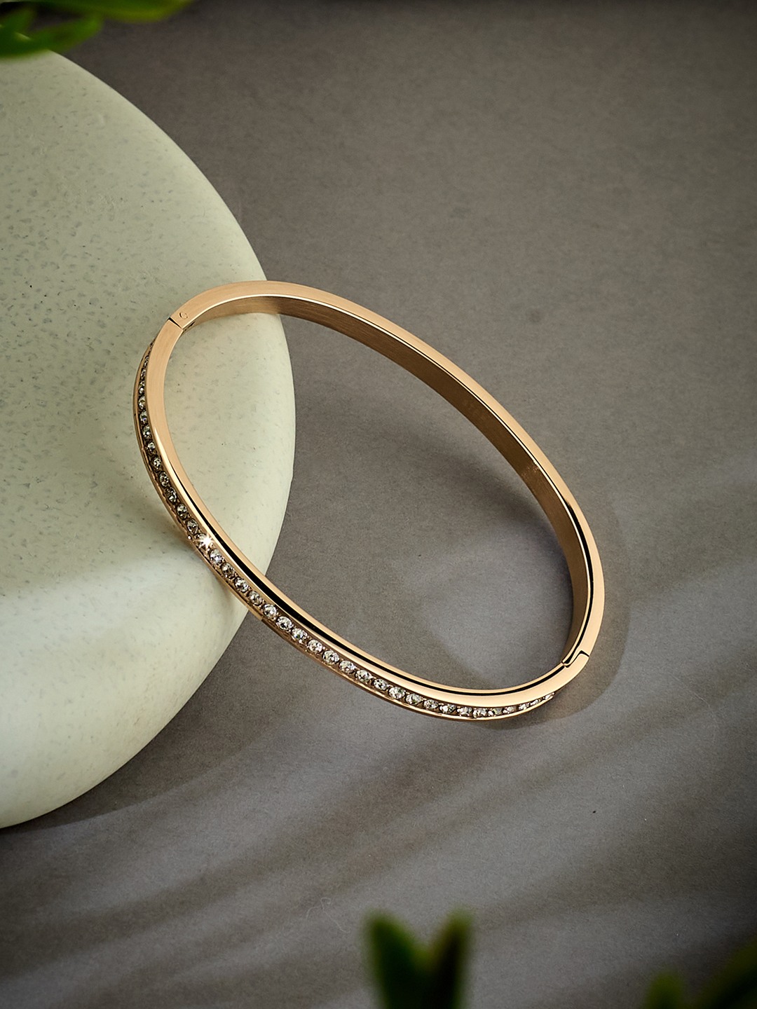 Guess Women Color My Day Gold Pleated Steel Bracelet