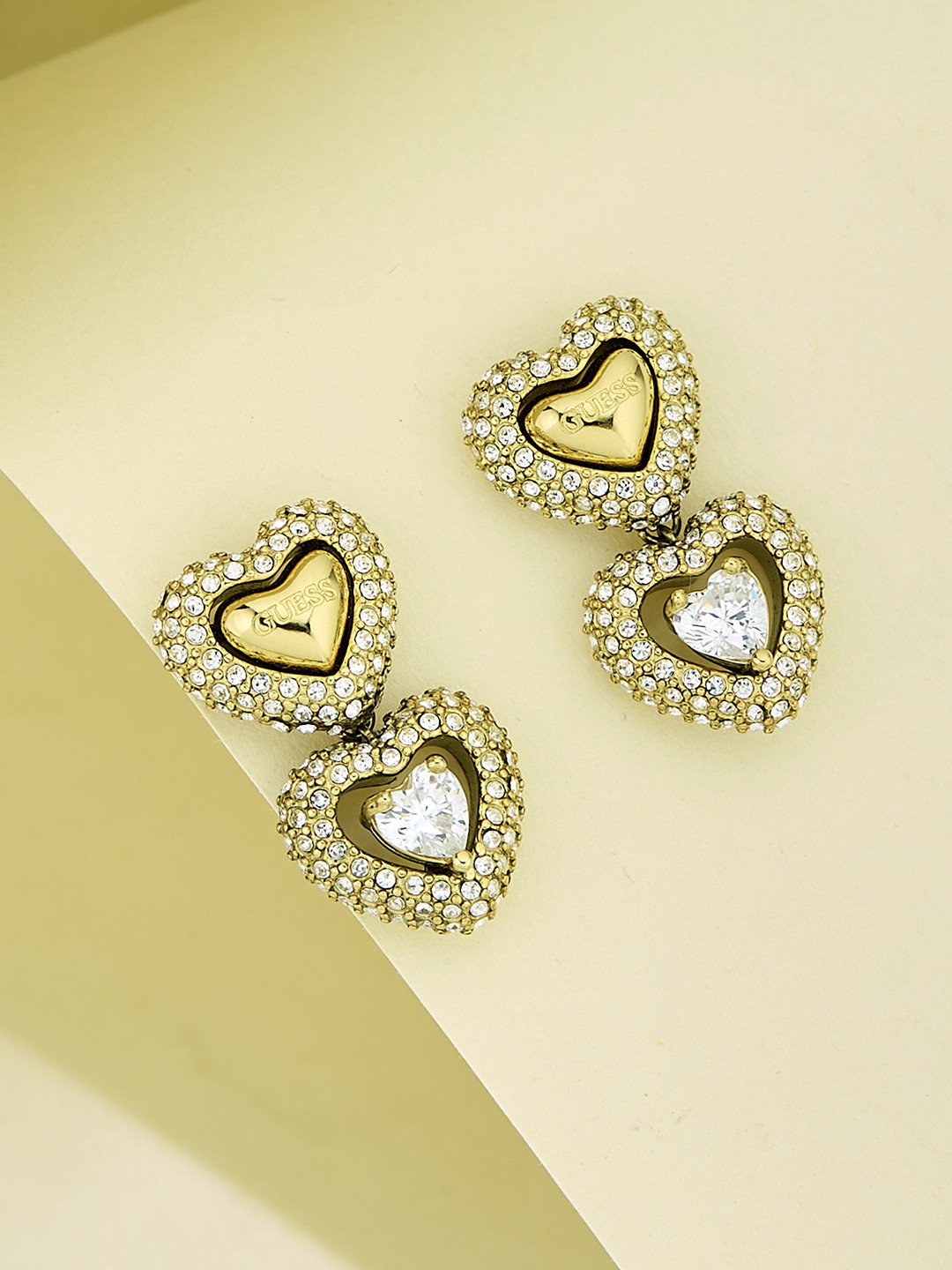 Guess Women Stainless Steel Zircon Beloved Studs Earrings