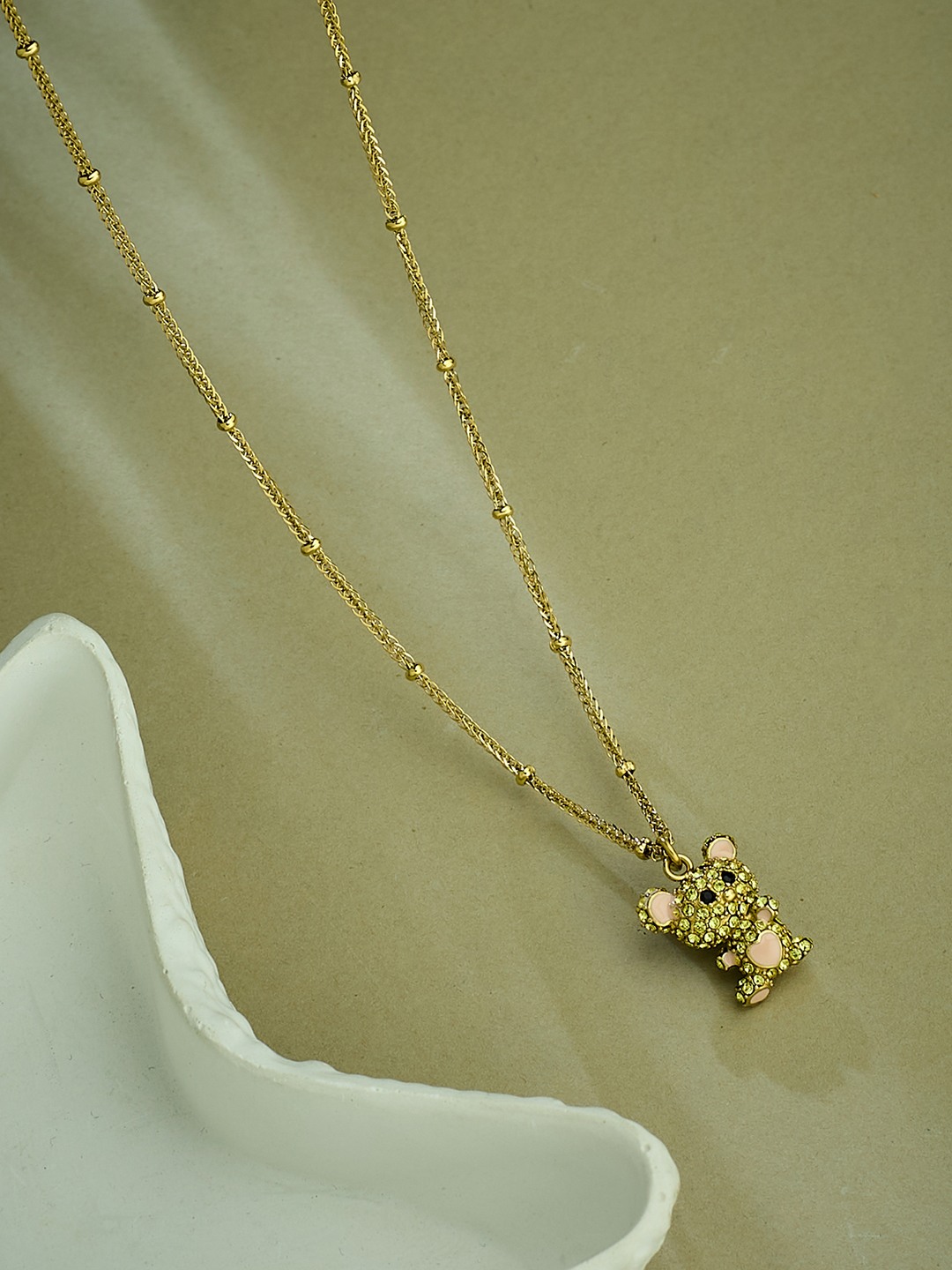 Guess Women Stainless Steel Crystal Vintage Necklace