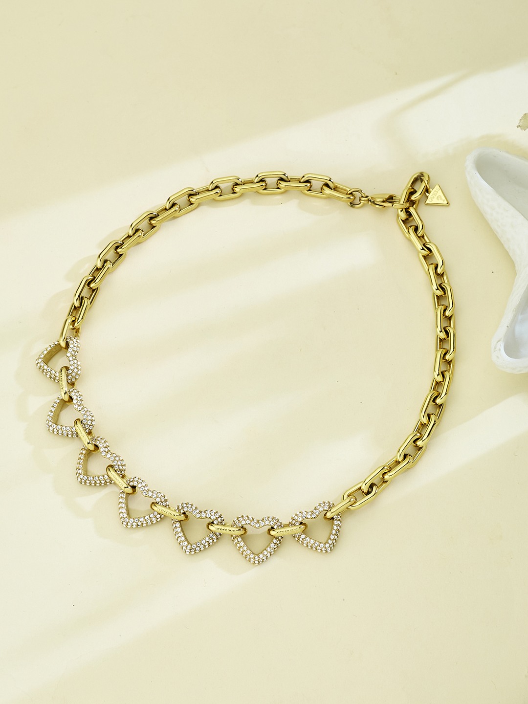 Guess Women Stainless Steel Crystal Beloved Necklace