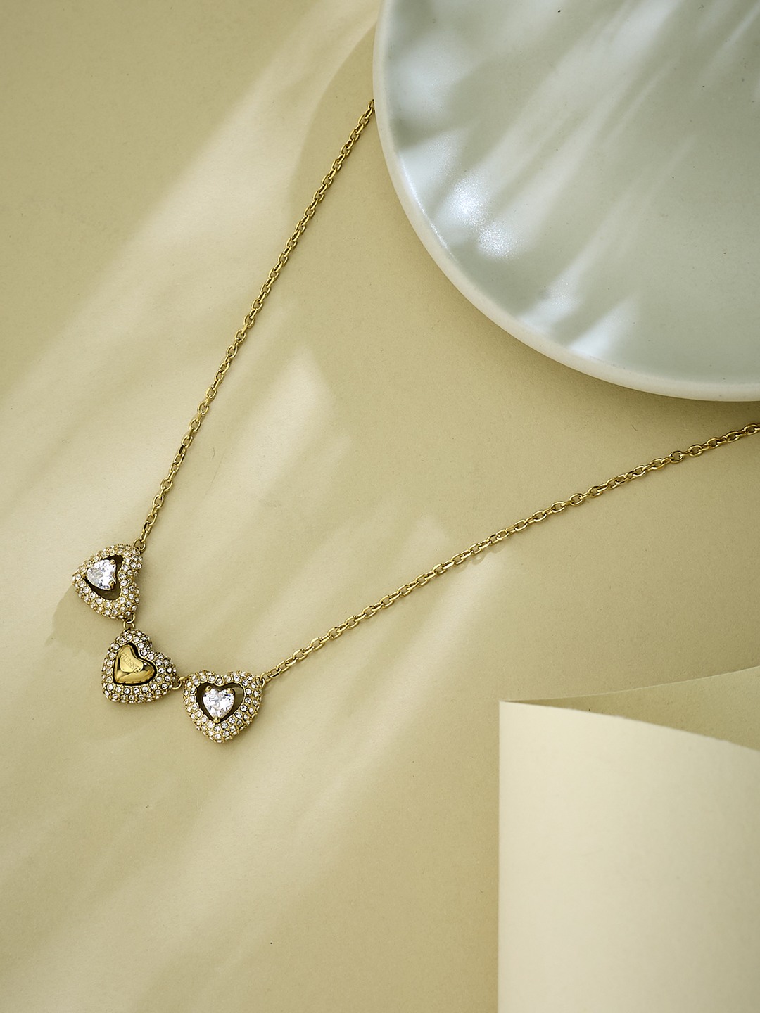 Guess Women Stainless Steel Zircon Beloved Necklace