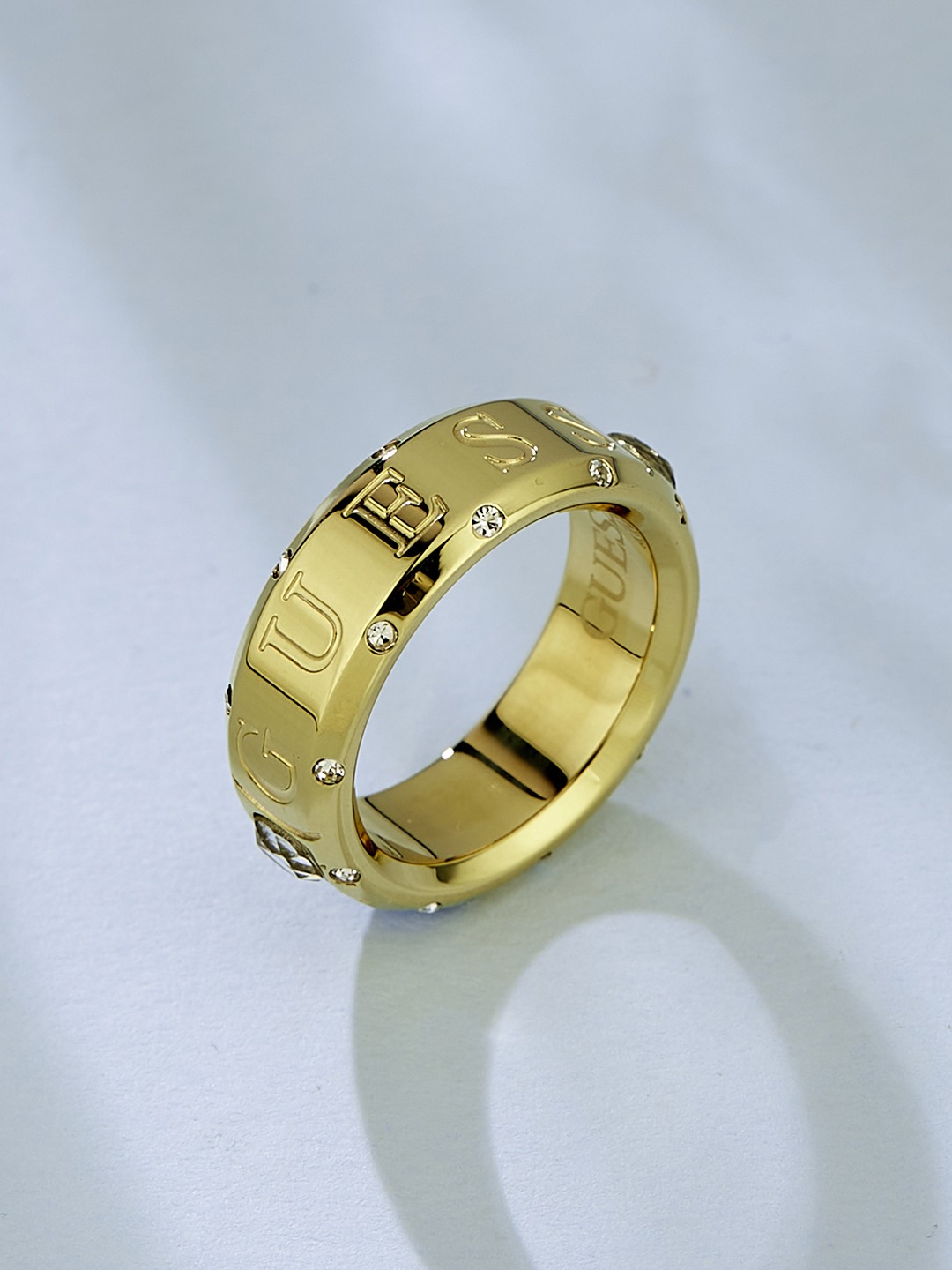 Guess Women Stainless Steel Crystal Just Ring