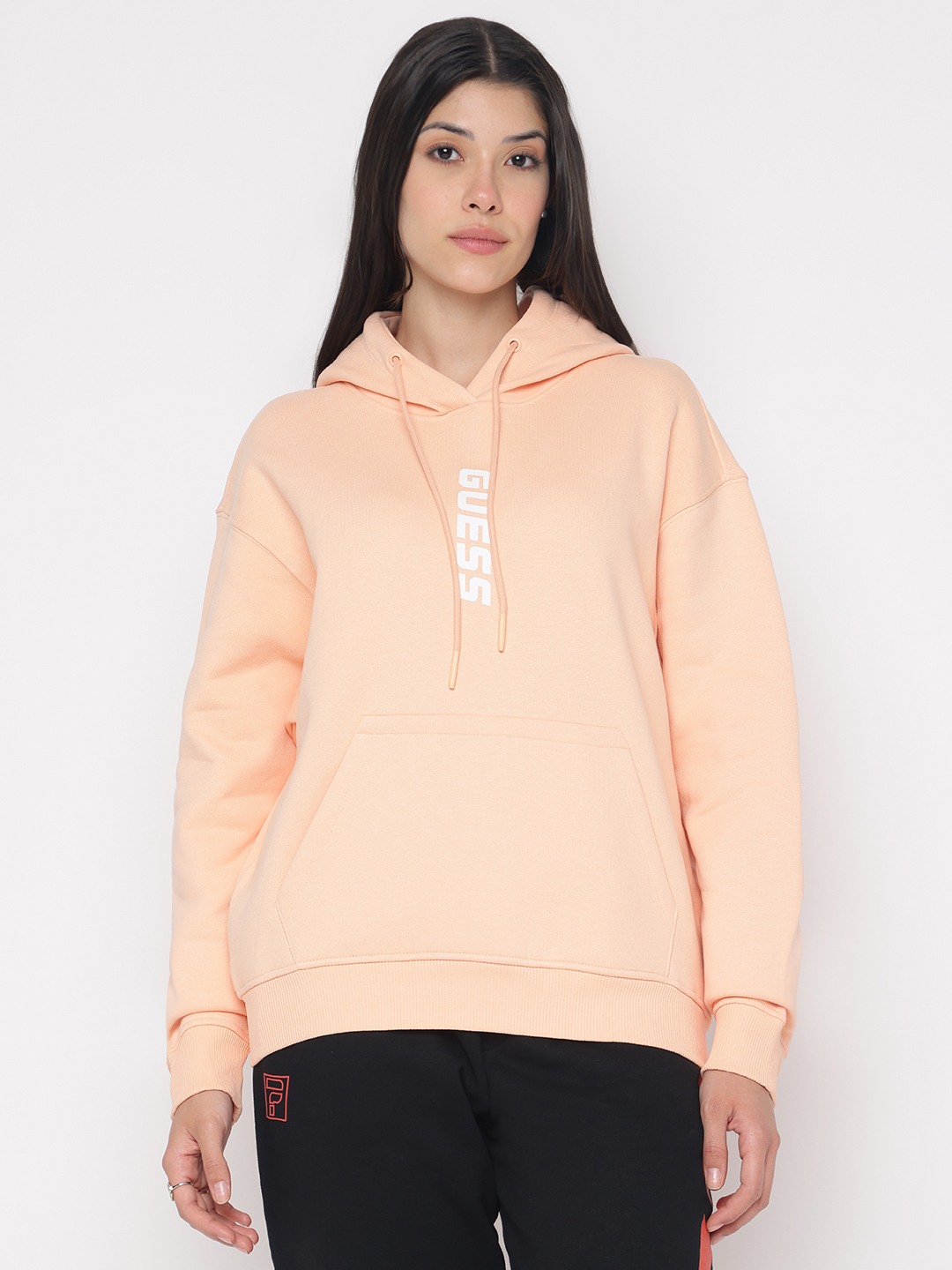 Peach Solid Full Sleeve Hood