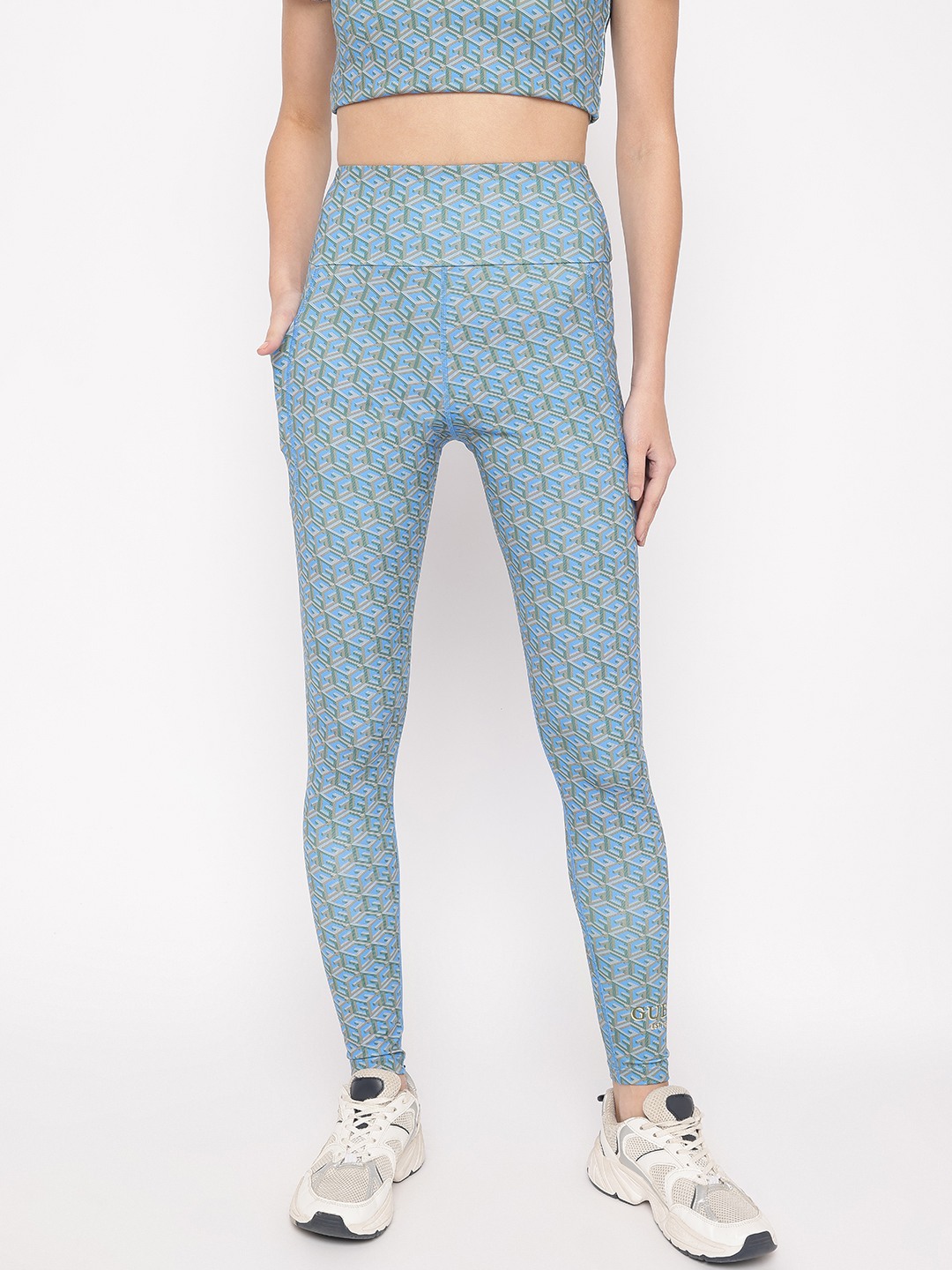 Stripe Cube Monogram High Rise Leggings