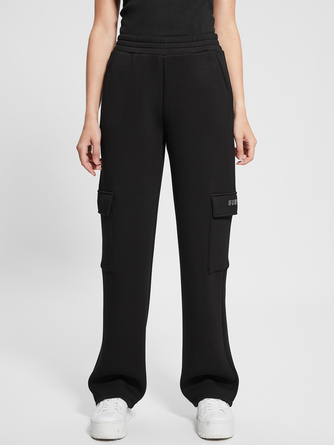 Black Solid Regular Fit Trousers