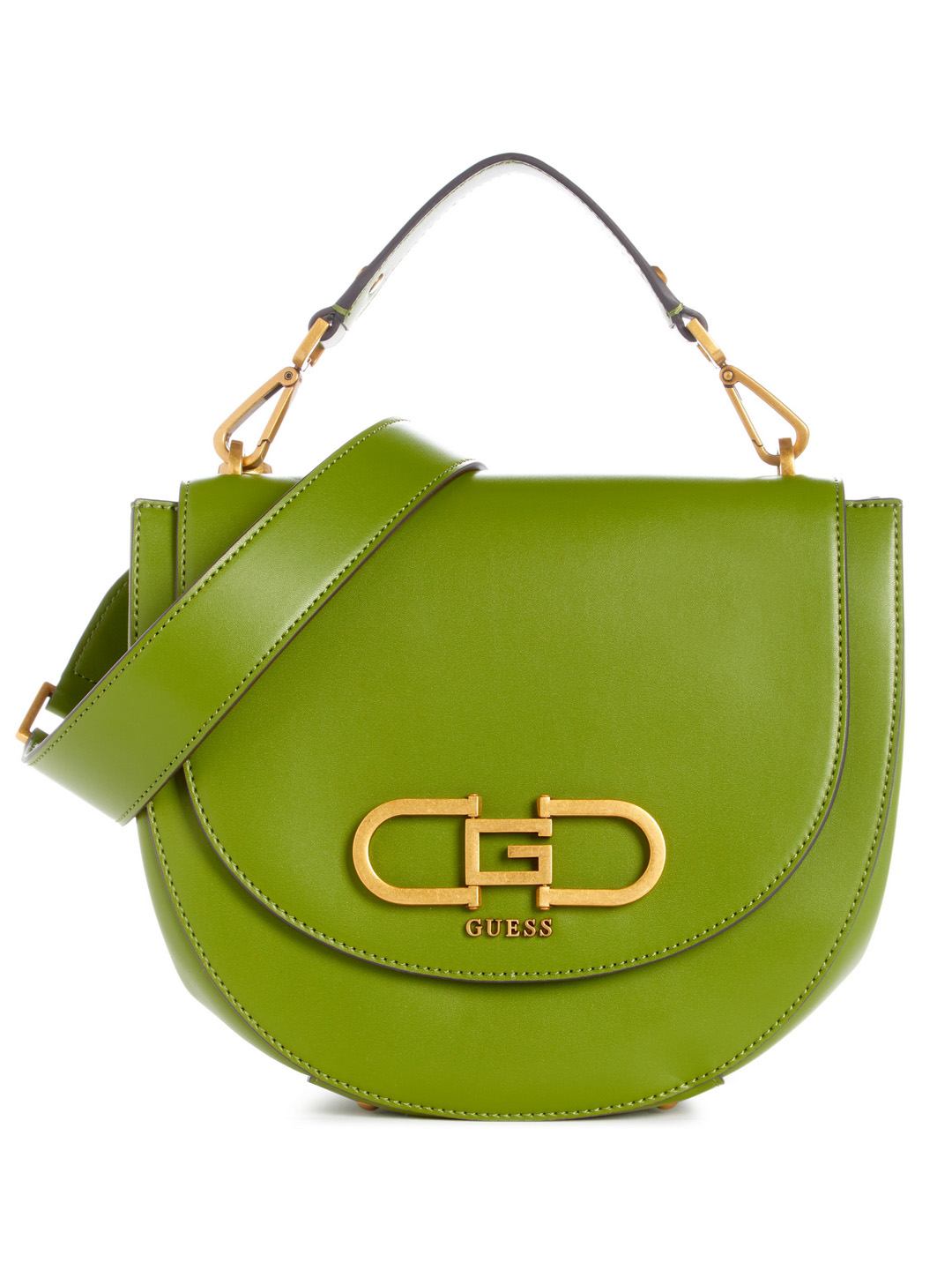 Guess Women Green Solid Crossbody Bag