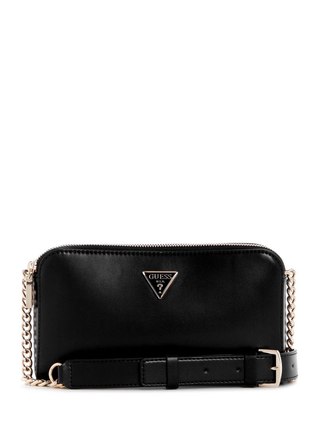 Black Solid Daryna Status Crossbody Bag