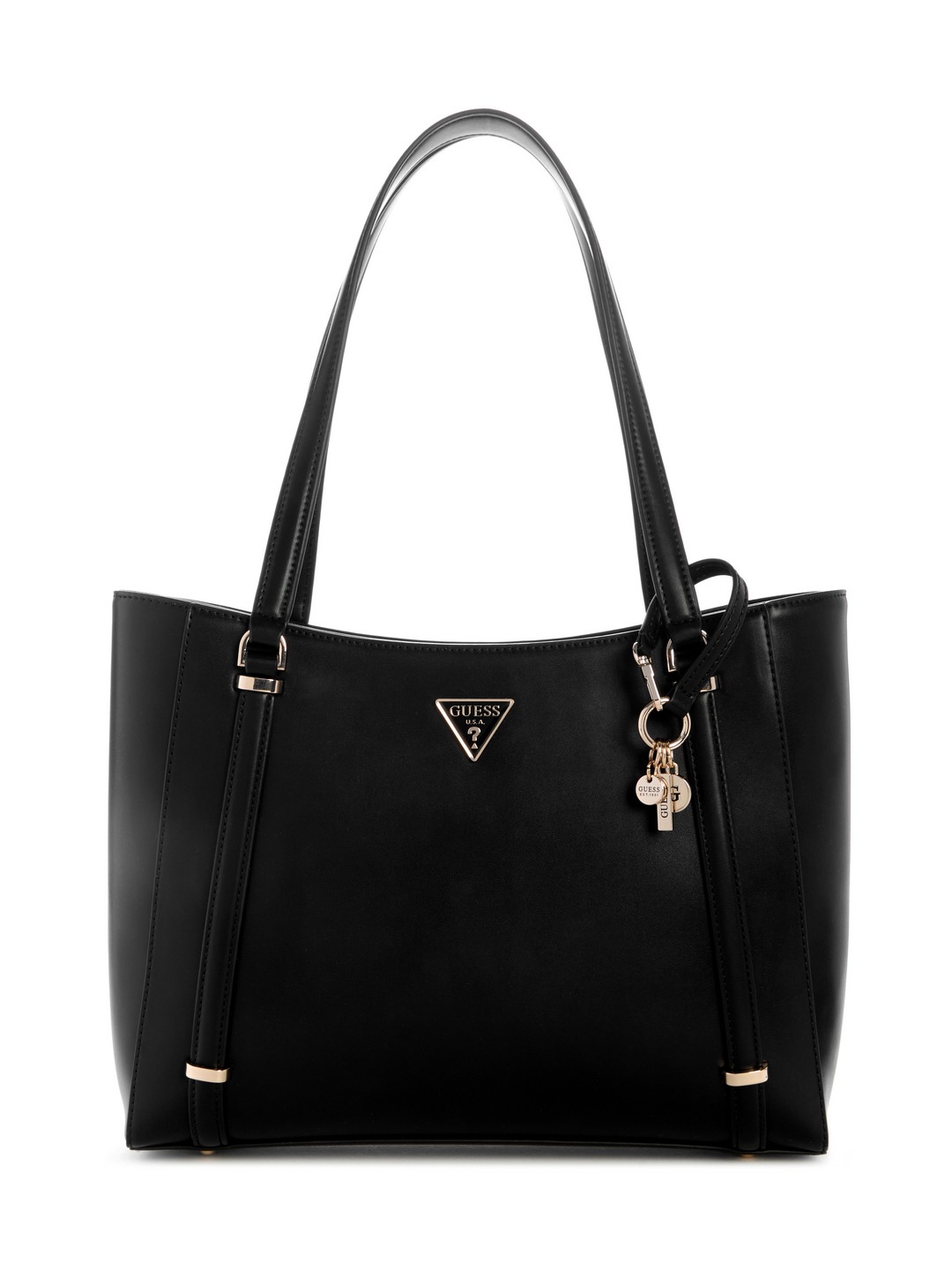 Black Solid Daryna Elite Tote Bag