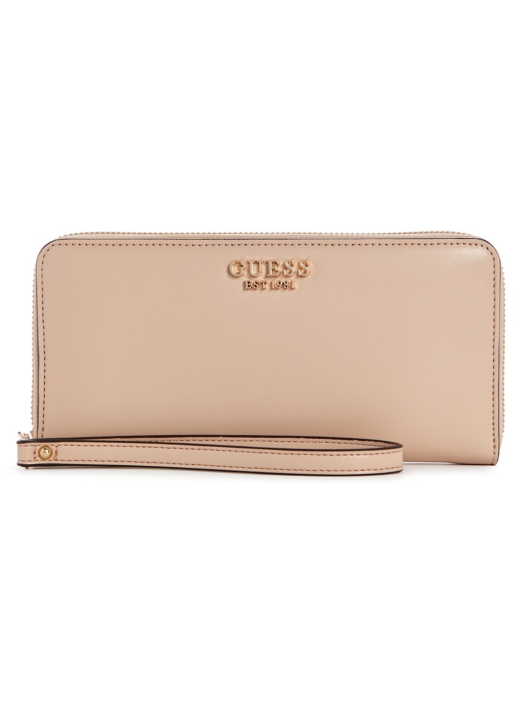 Beige Solid Laurel Large Zip-Around Wallet