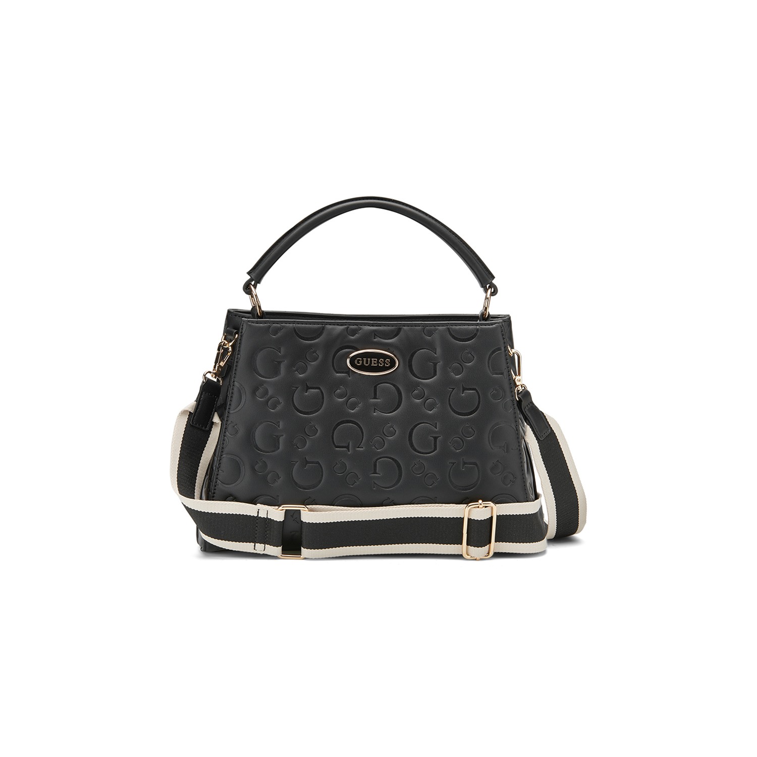Guess Women Textured Pu Oakbank Satchel Bag