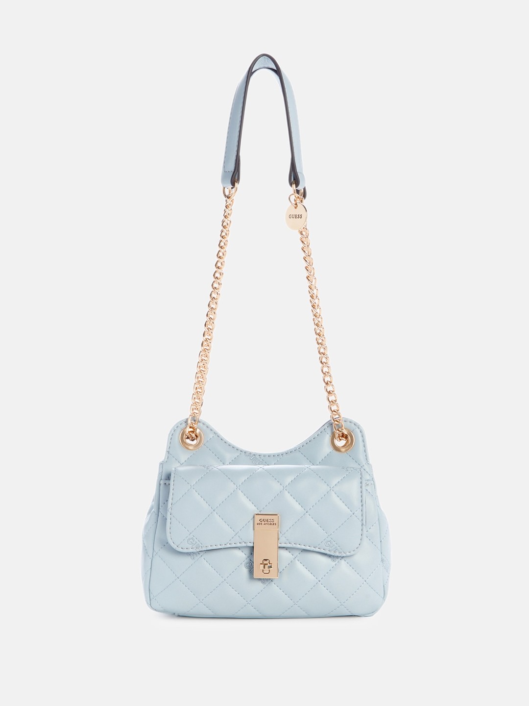 Blue Quilted Vandemark Crossbody Bag