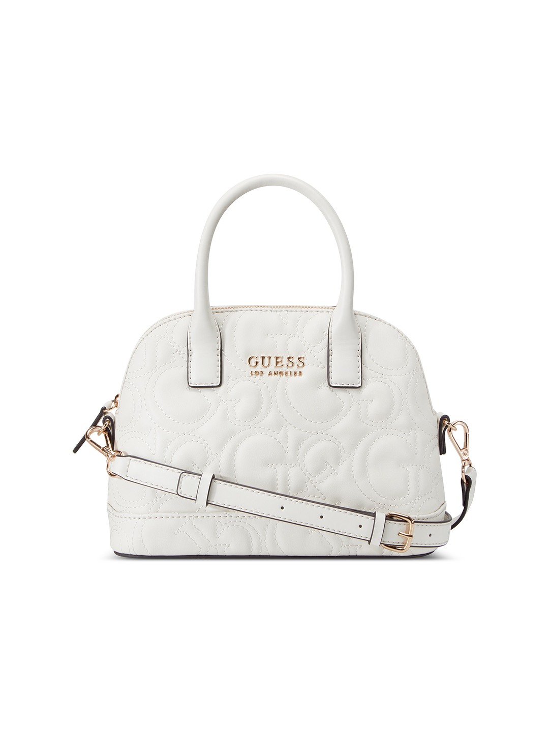 Off White Quilted Berkton Dome Satchel Bag