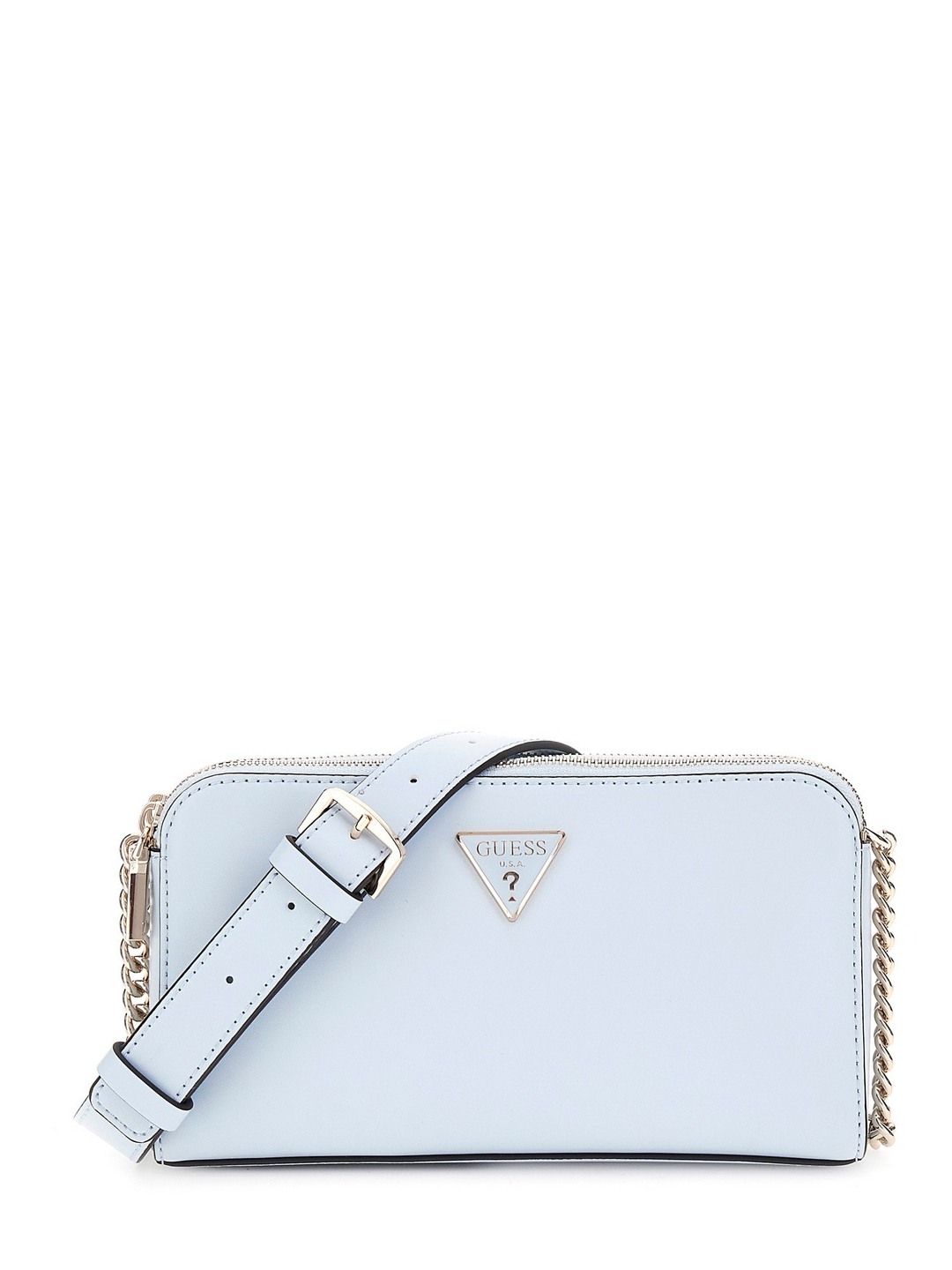 Guess Powder Blue Solid Daryna Status Crossbody Bag