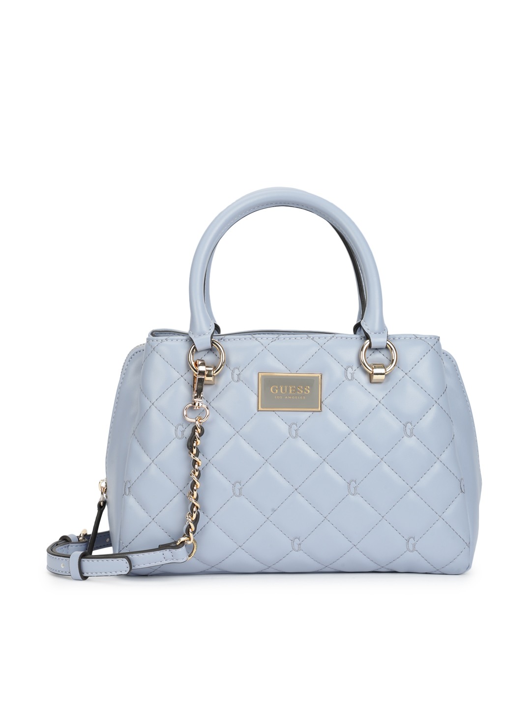 Guess Blue Quilted Gwyn Satchel