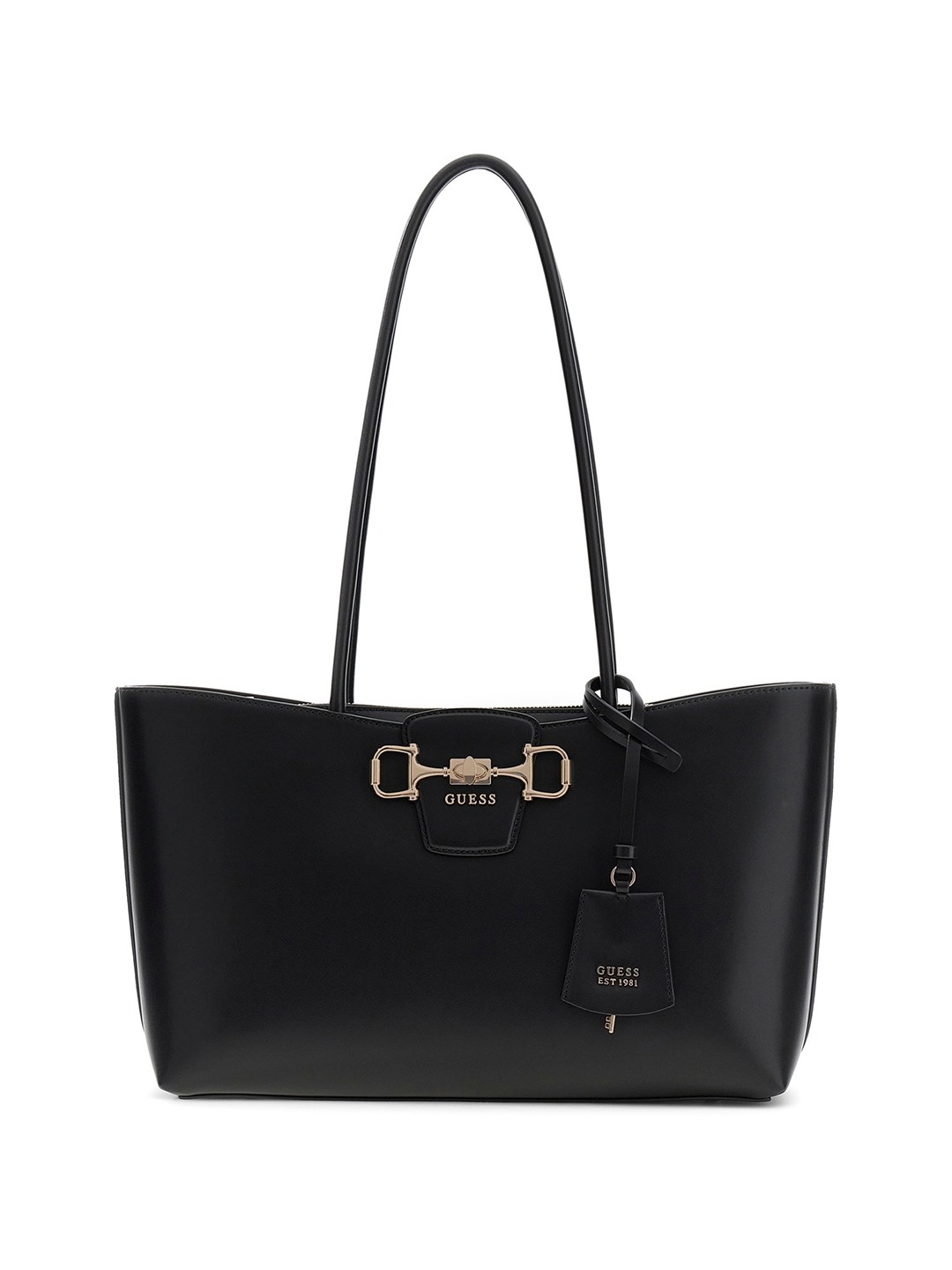 Women's Black Solid Pu Janie Girlfriend Carryall Shoulder Bag