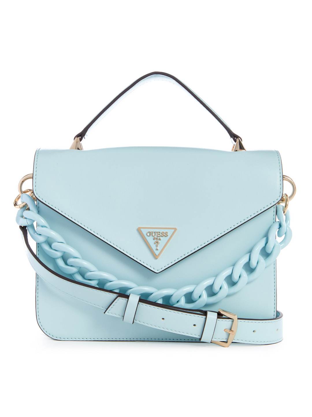Guess Women Aqua Solid Handheld Bag